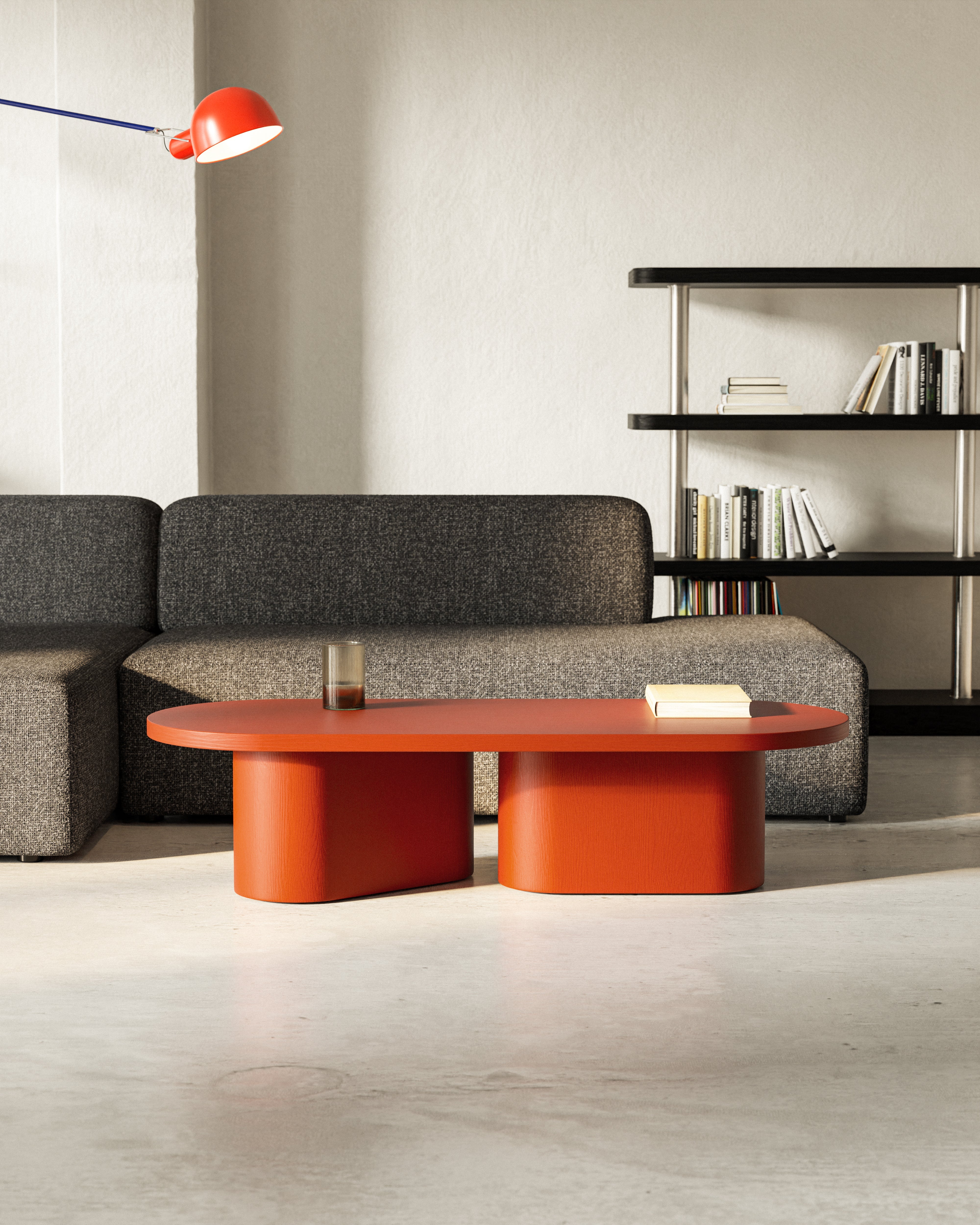 Konferenční stolek NAL červený rooibos