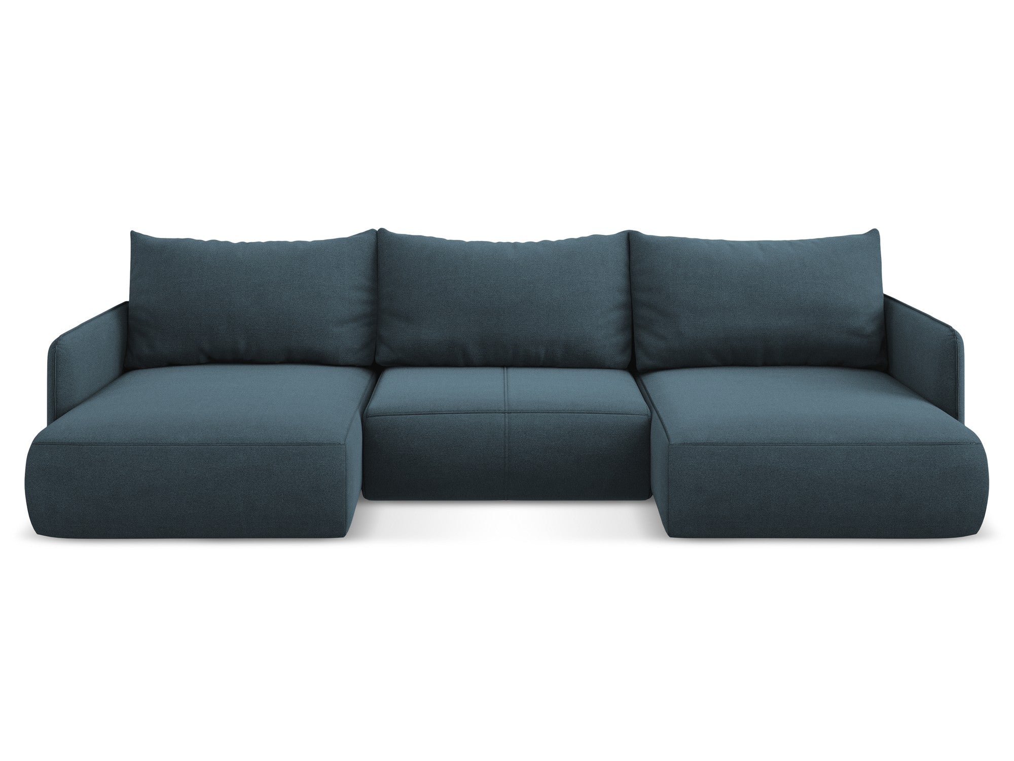 Panoramic Corner Sofa with Sleeping Function NANEA in Denim Blue