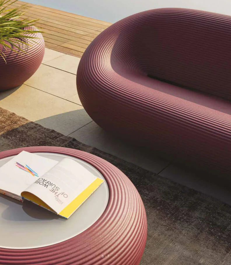 Zahradní konferenční stolek NAMI terakota