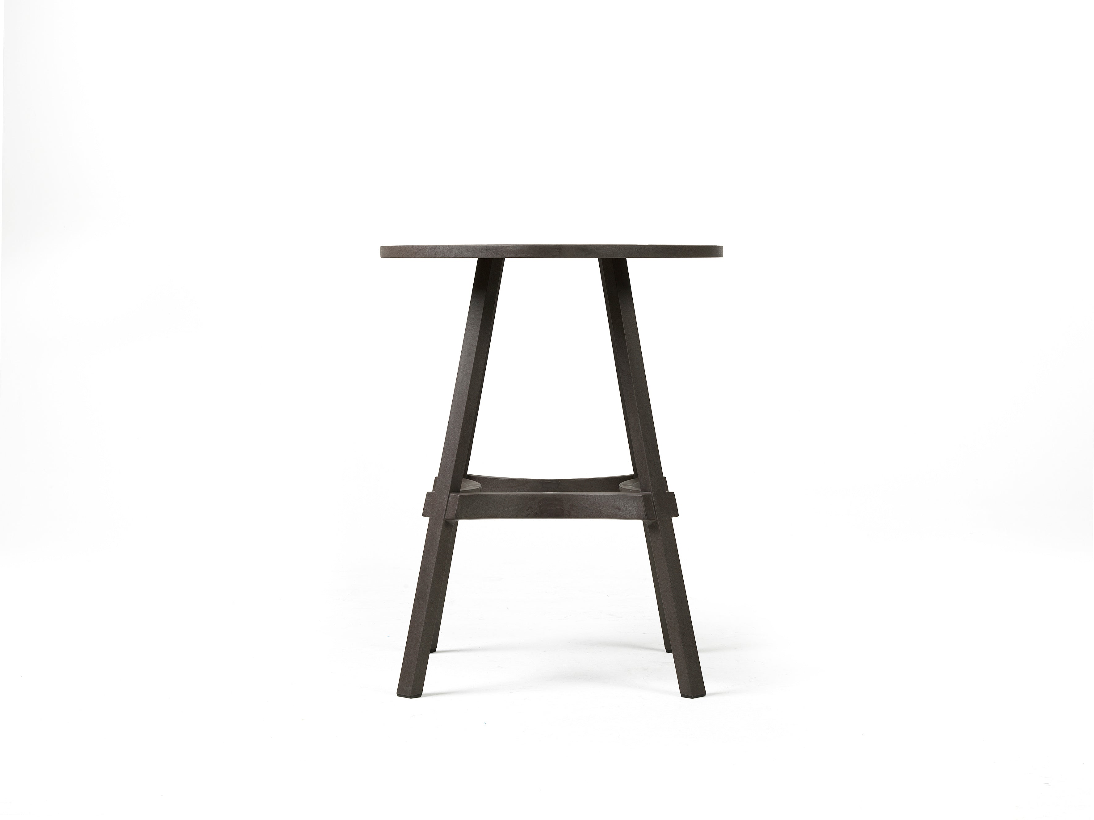 Kulatý venkovní stolek COMBO zemité hnědé barvy