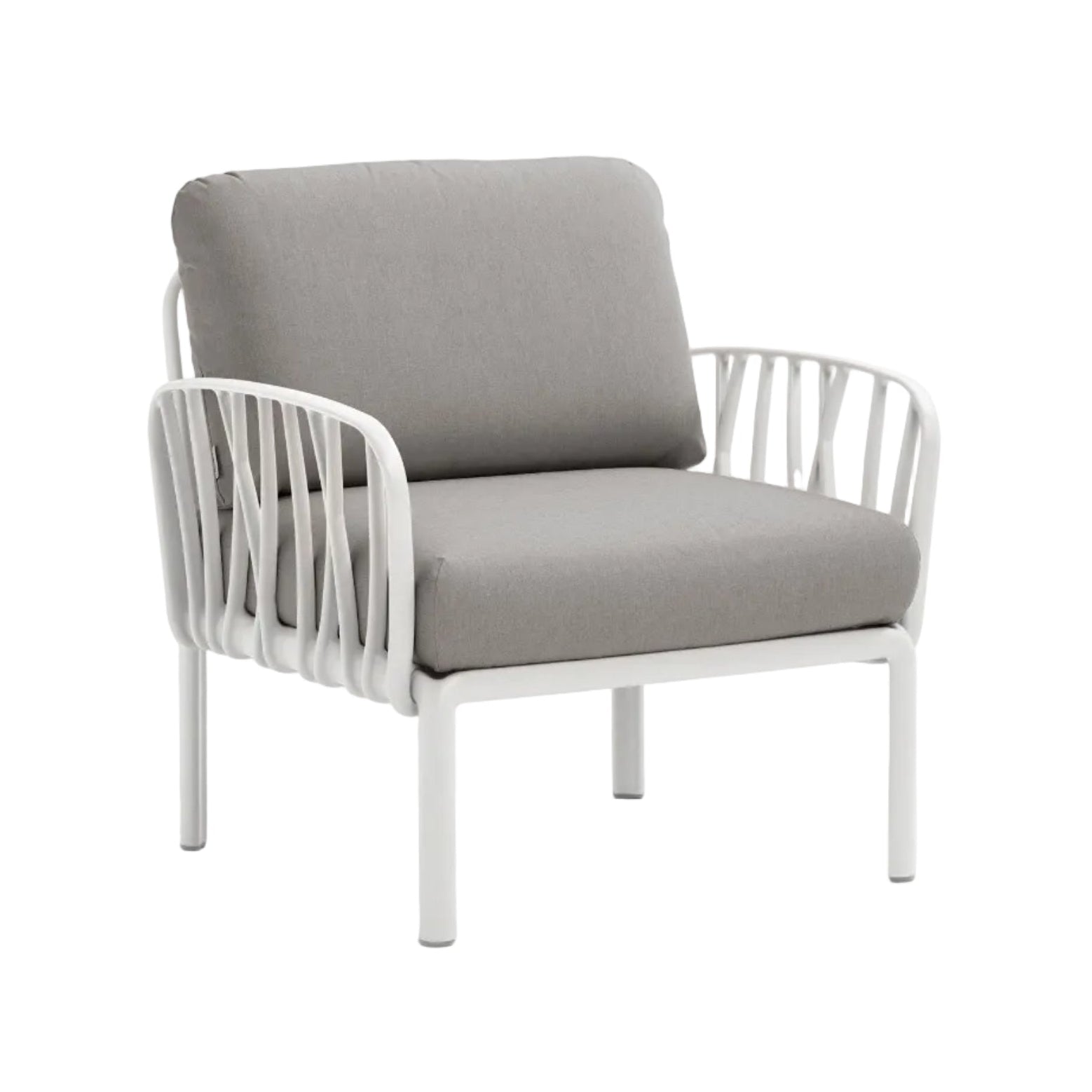 Outdoor Armchair KOMODO Gray with White Base