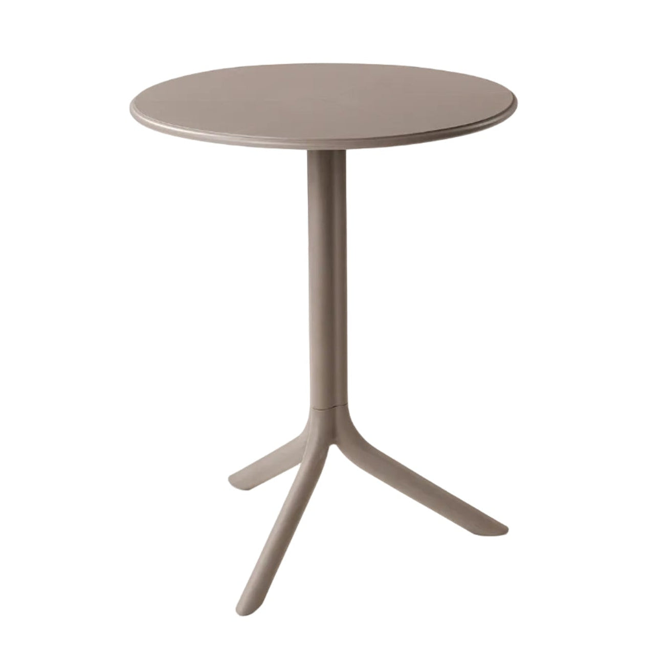 Round outdoor table with height adjustment SPRITZ taupe