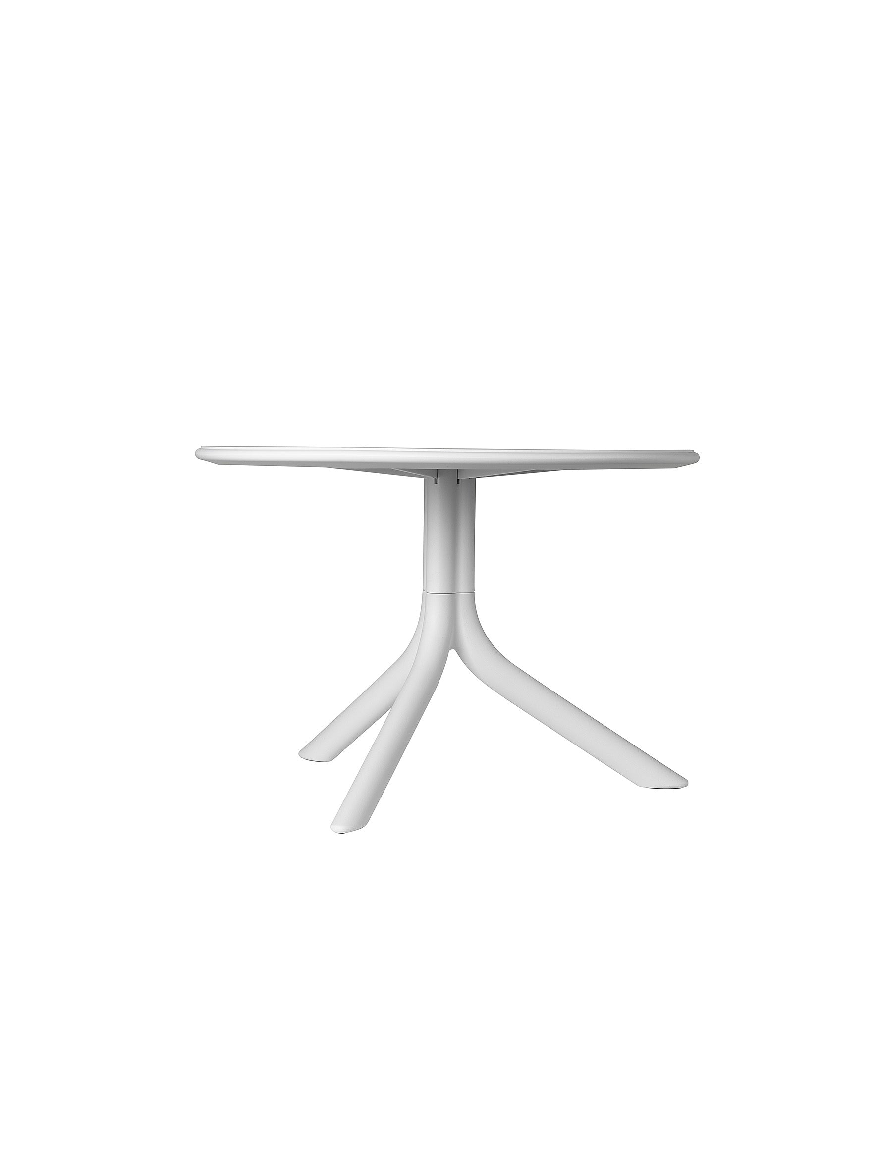 Bílý kulatý venkovní stůl s nastavitelnou výškou SPRITZ