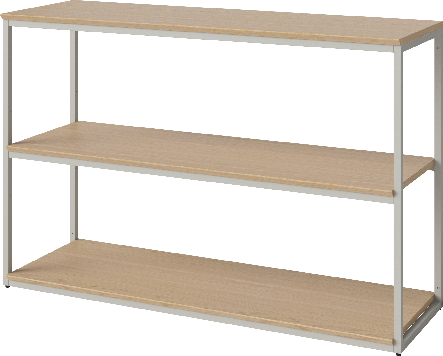 Nízký regál NEUTRA bílý dubový dýha