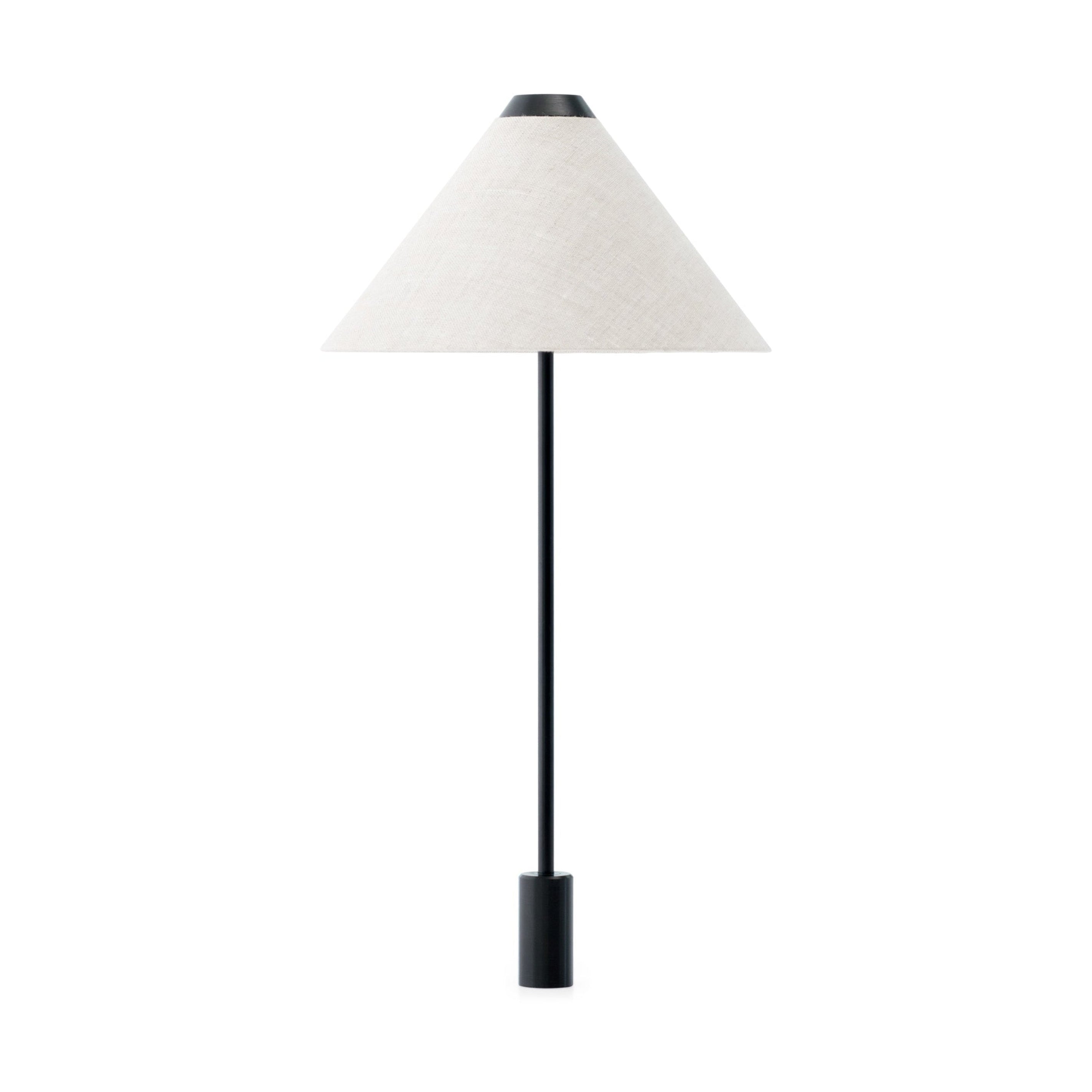 Portable lamp BROLLY IN linen with black base