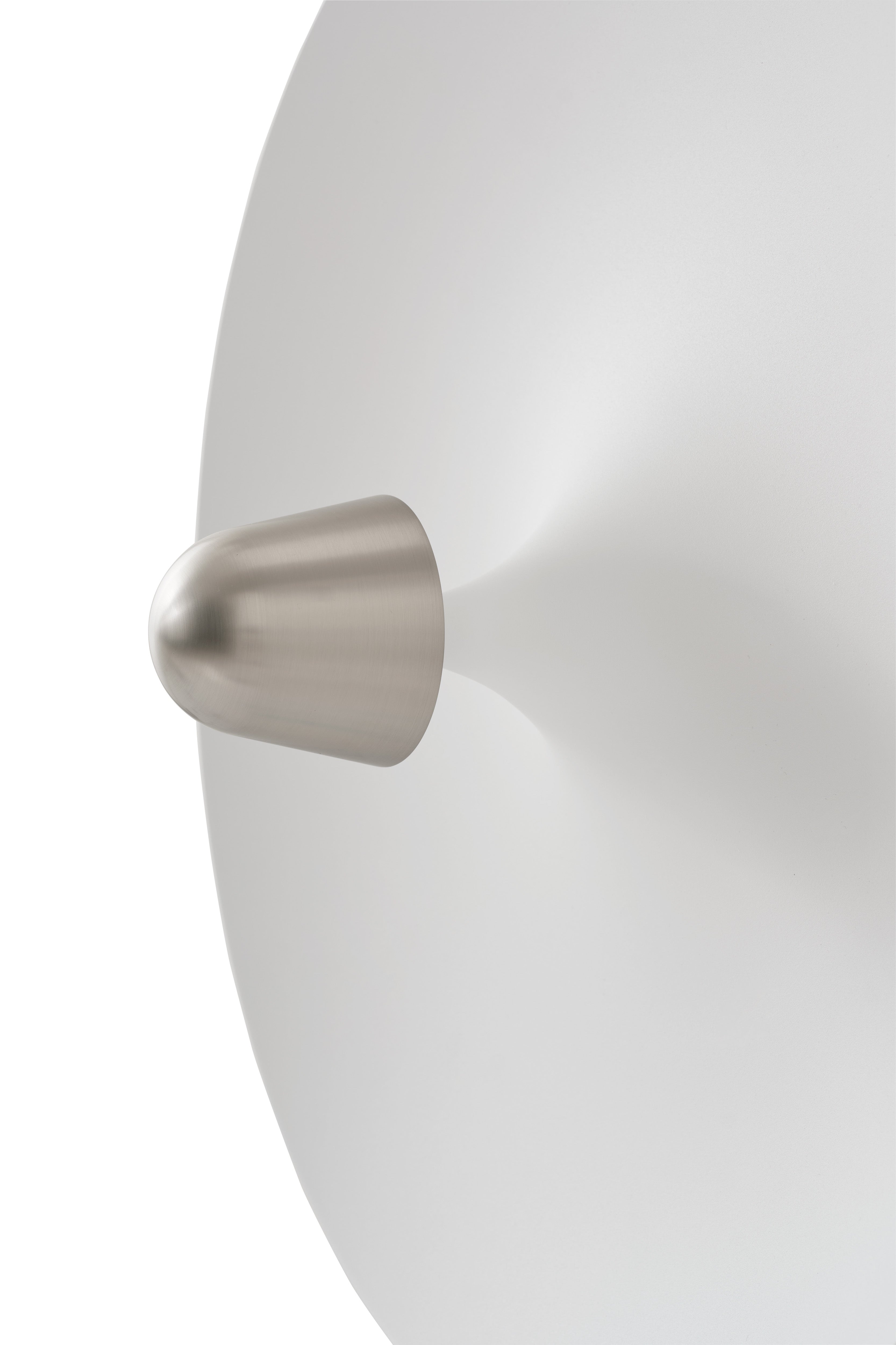 Nástěnná lampa KANTARELL bílá s niklovaným povrchem