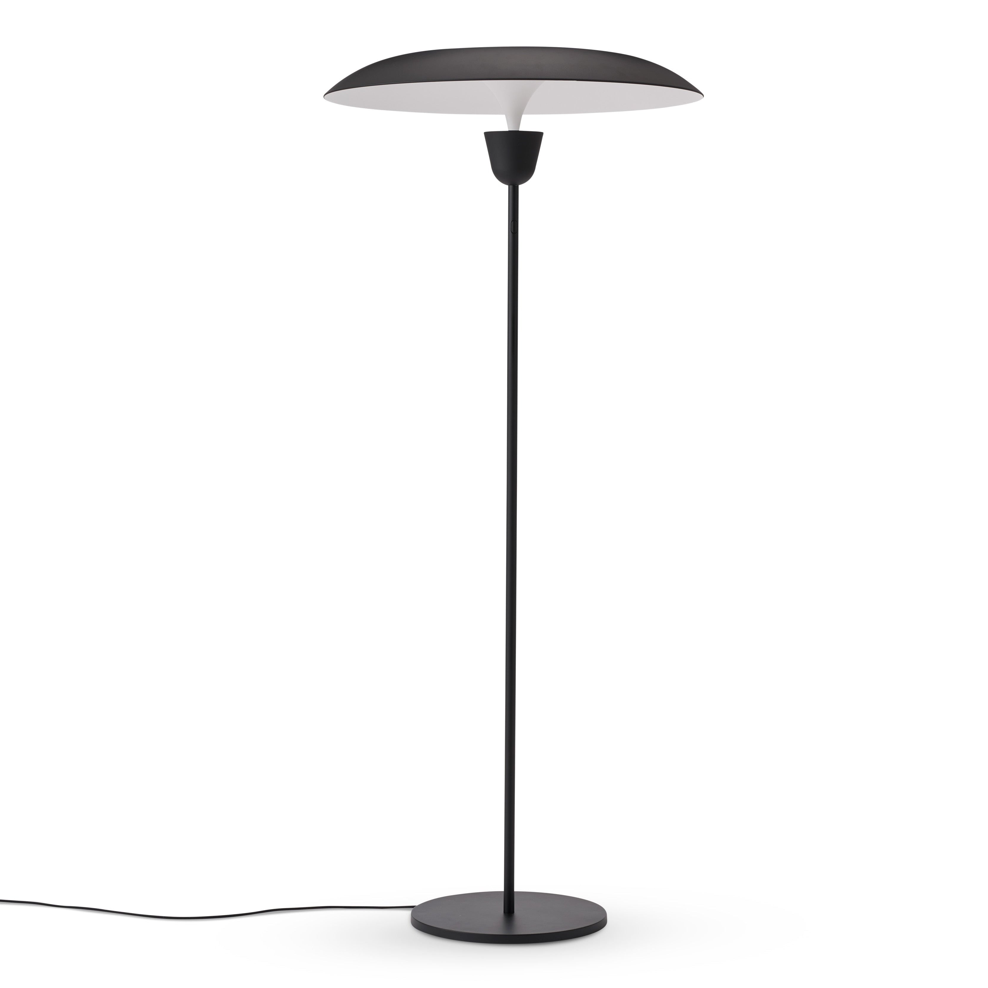 Stojací lampa KANTARELL černá s bílým povrchem