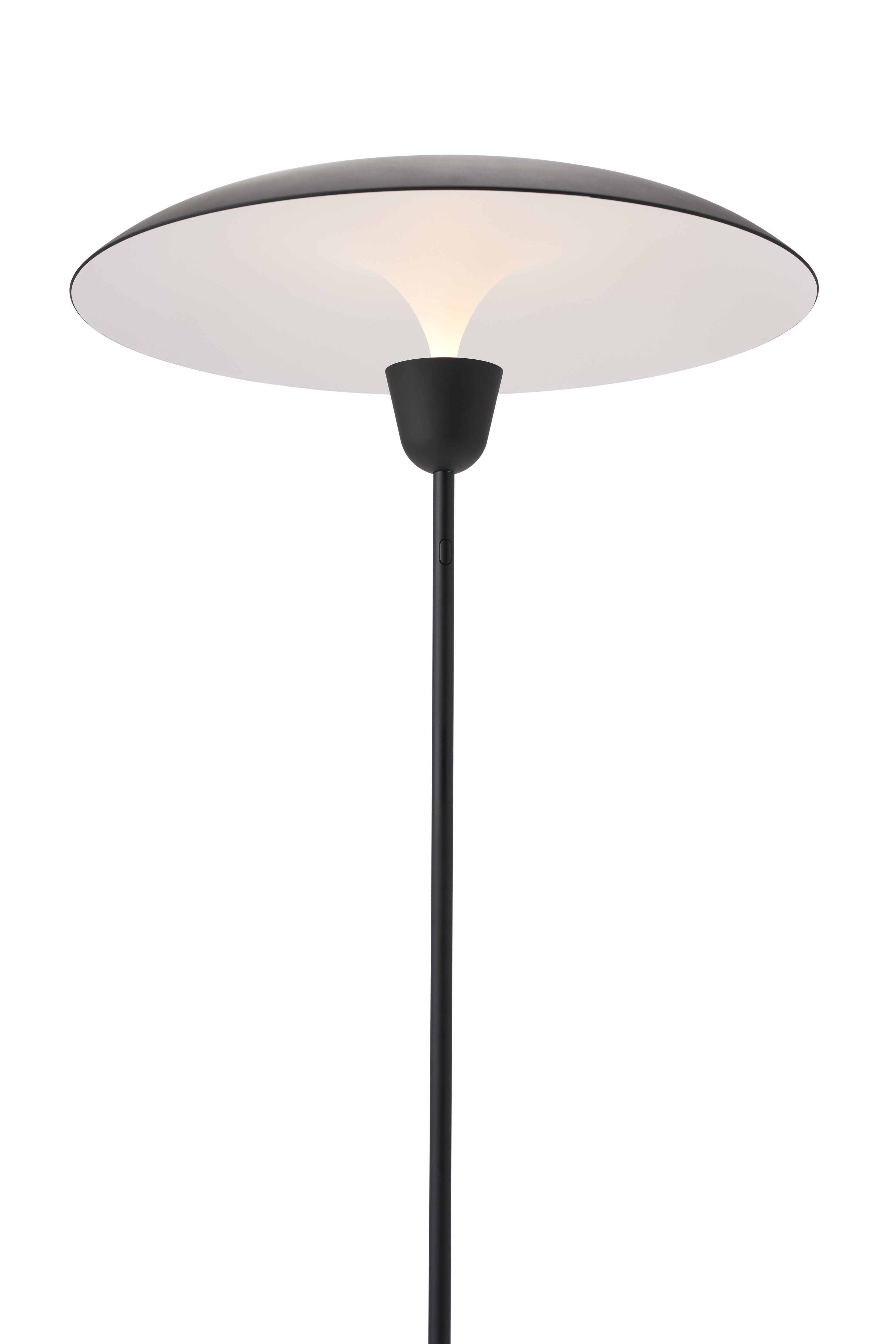 Stojací lampa KANTARELL černá s bílým povrchem