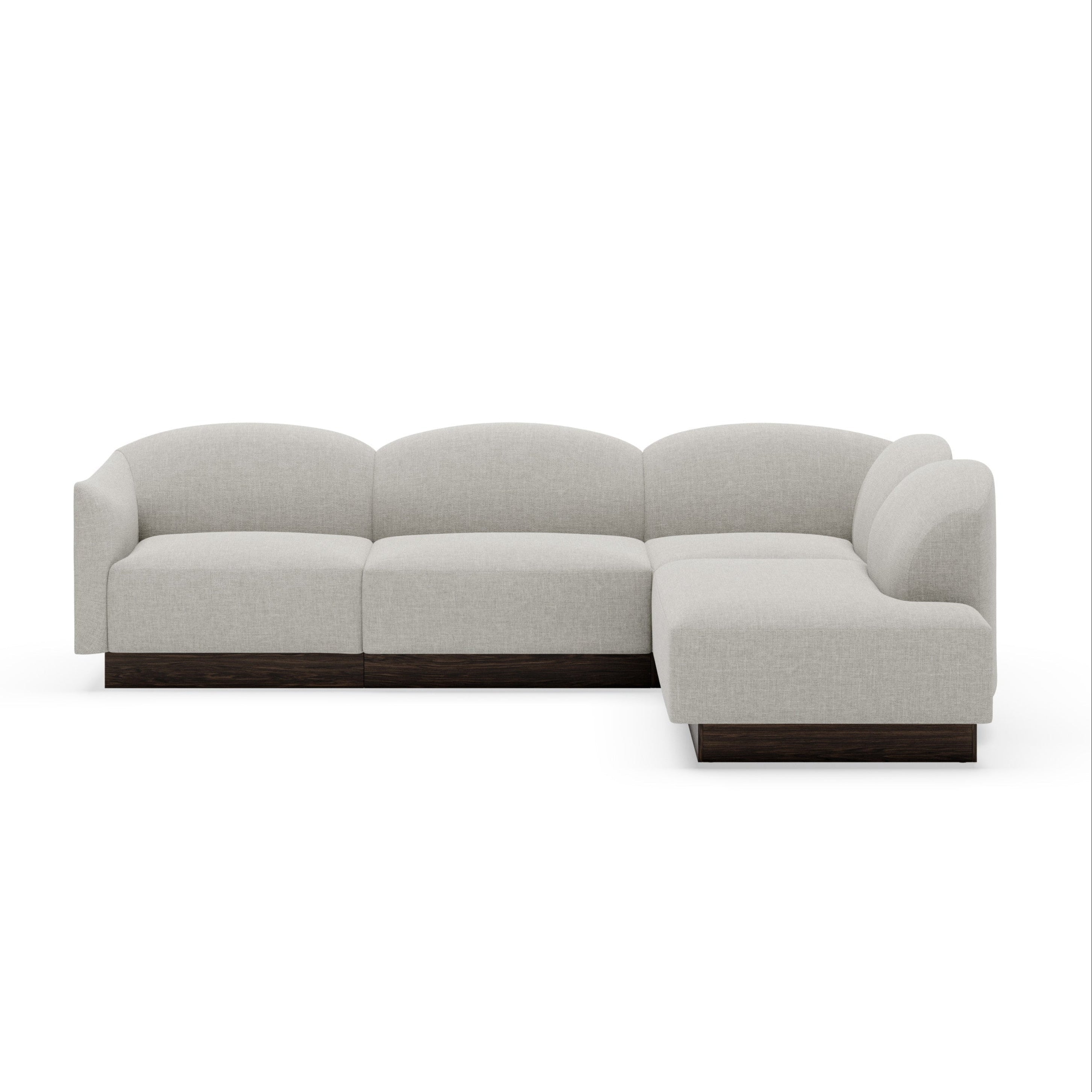 Right-facing modular corner sofa SHORE customizable
