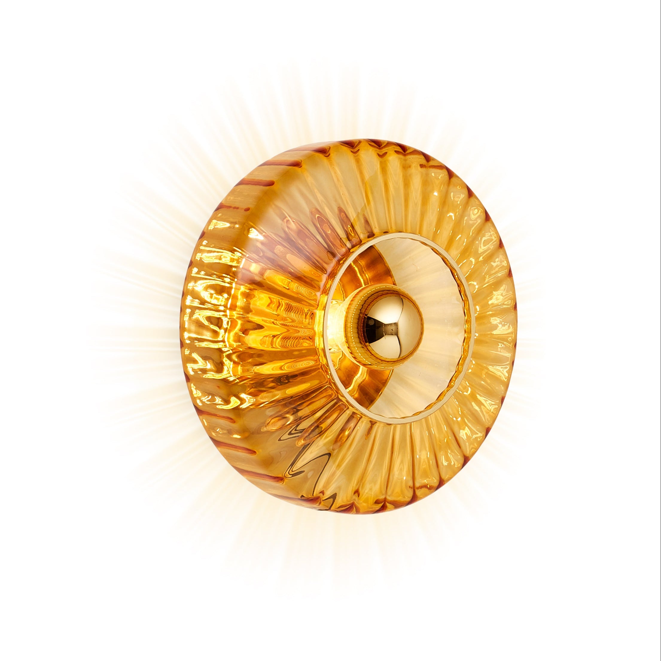 NEW WAVE OPTIC amber transparent wall lamp