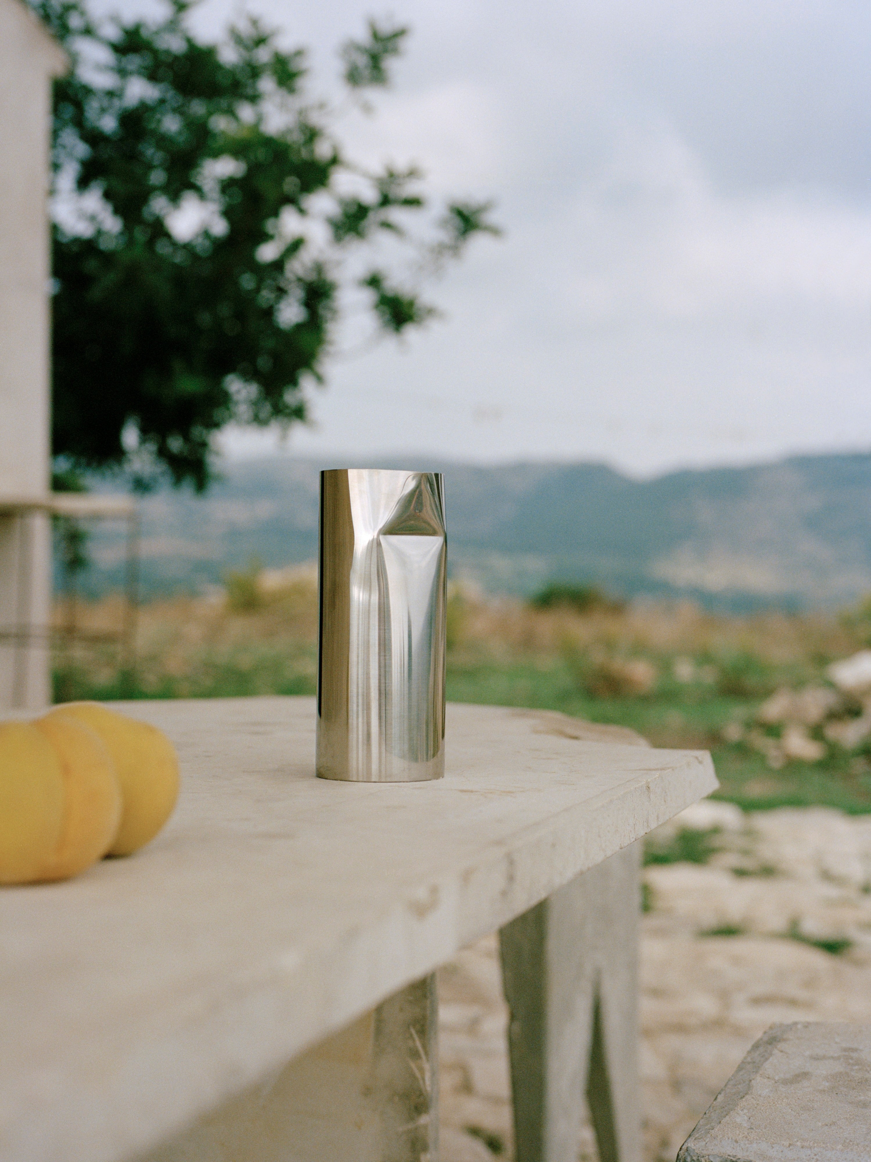 PLEAT Silver Vase