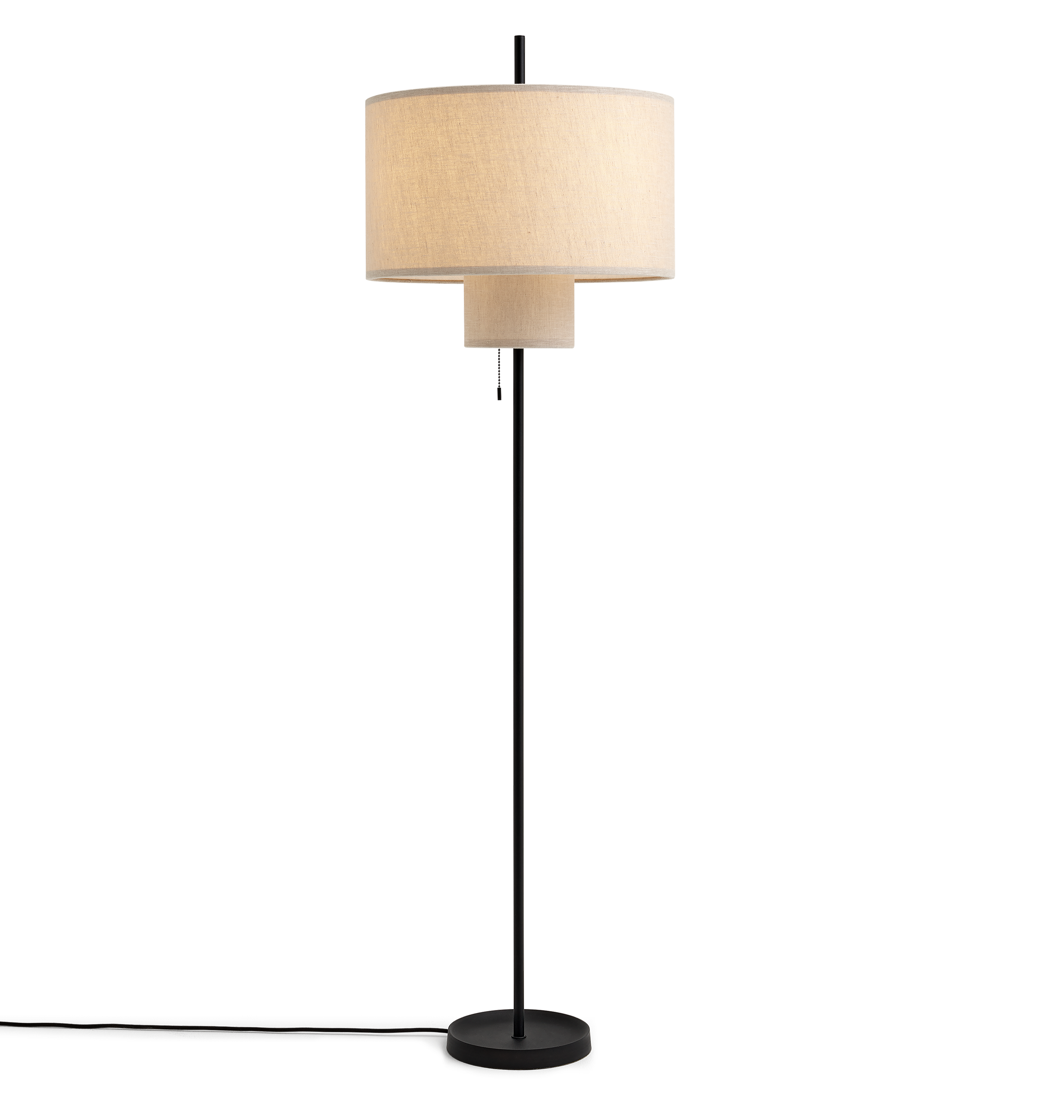 Beige margin floor lamp