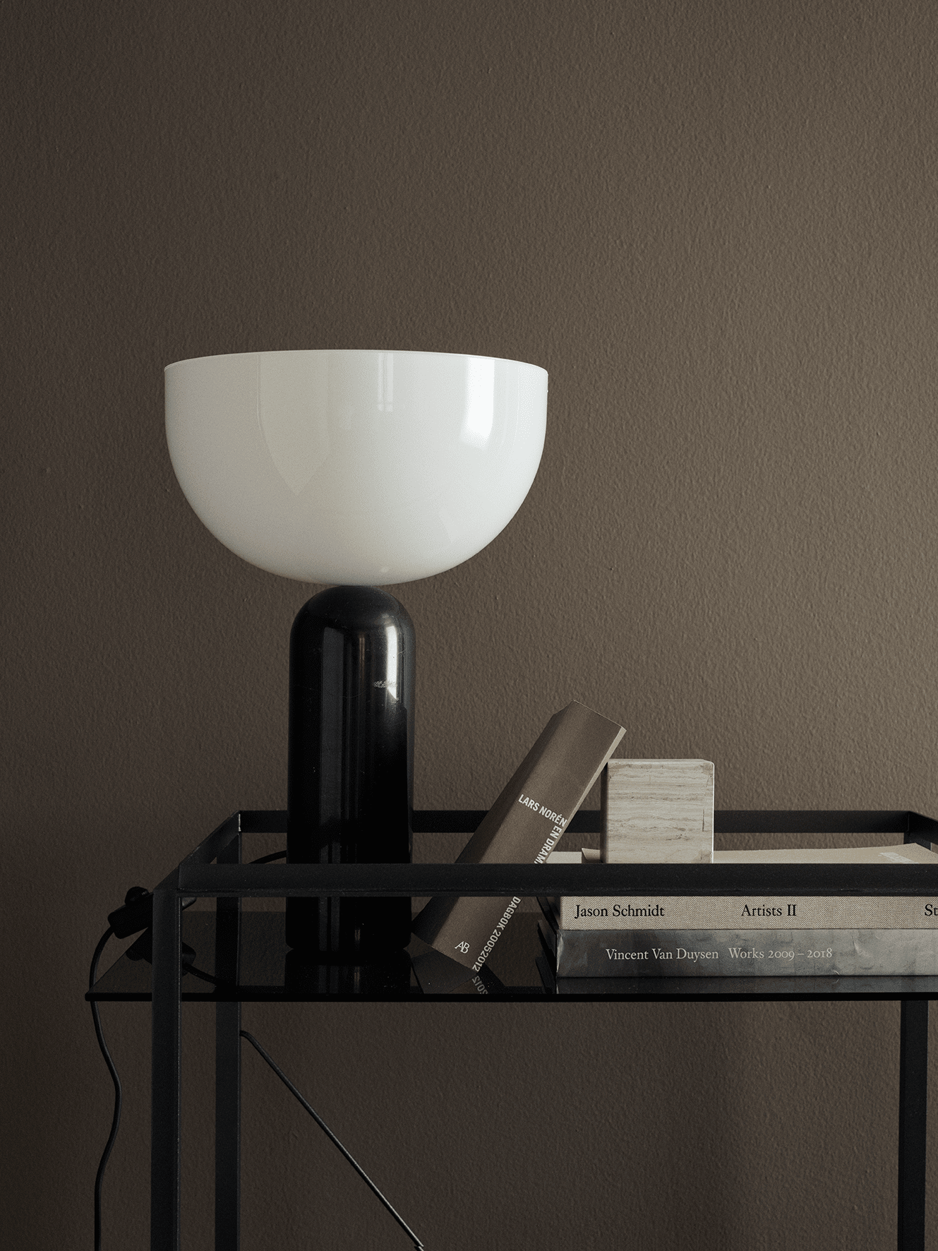 Stolní lampa KIZU černý mramor