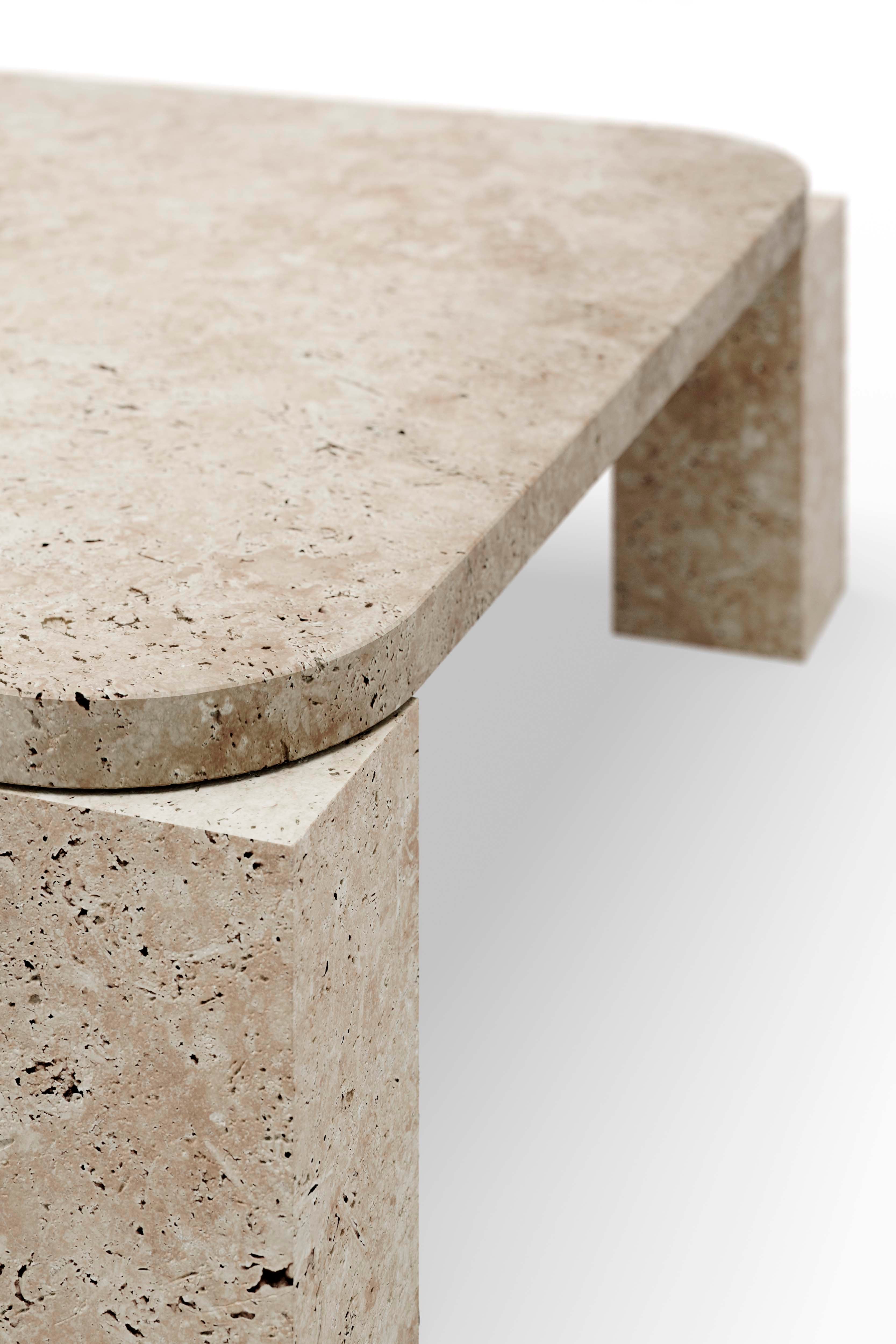 Coffee table Atlas travertine