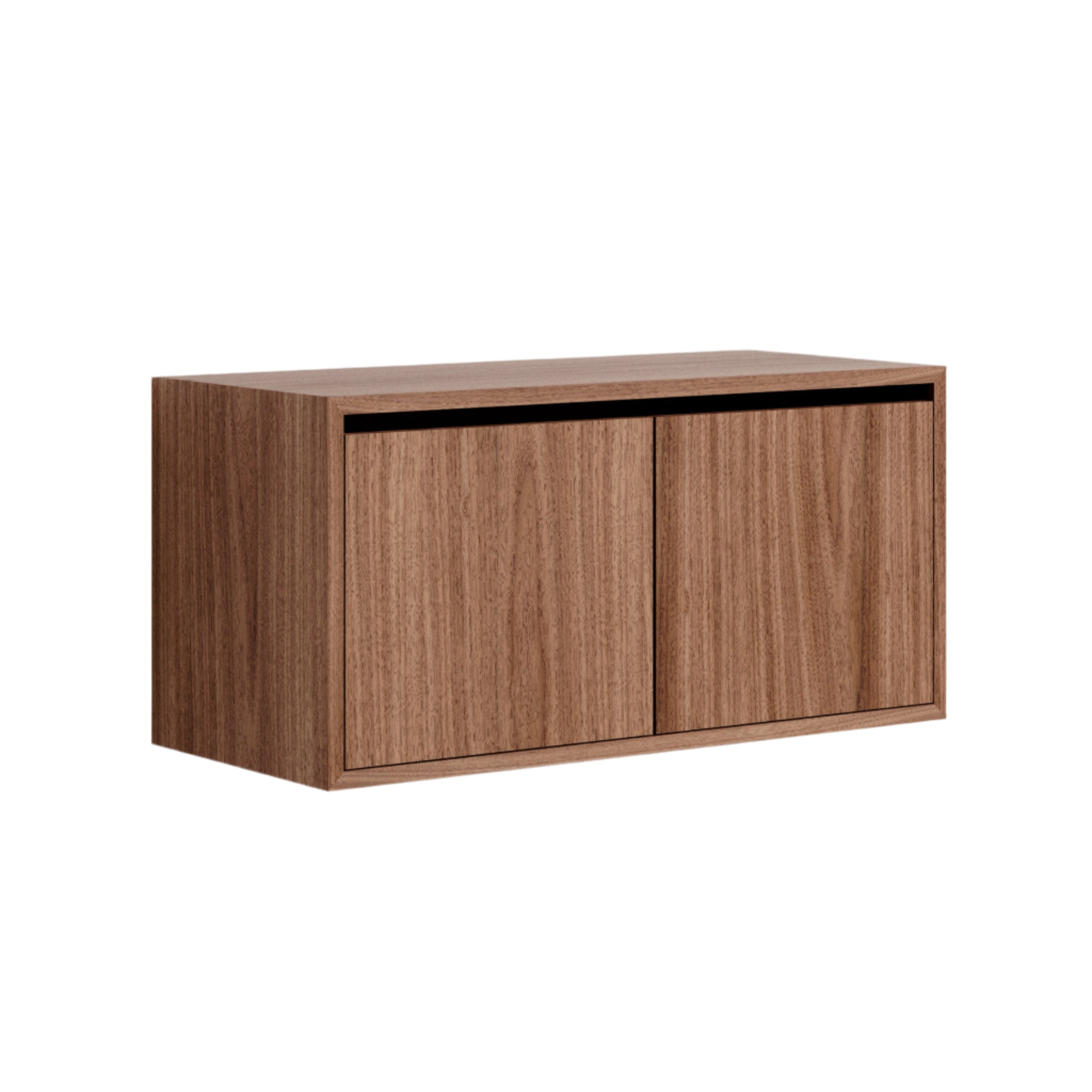 Hanging cabinet with door to New Works Walnut Veneer