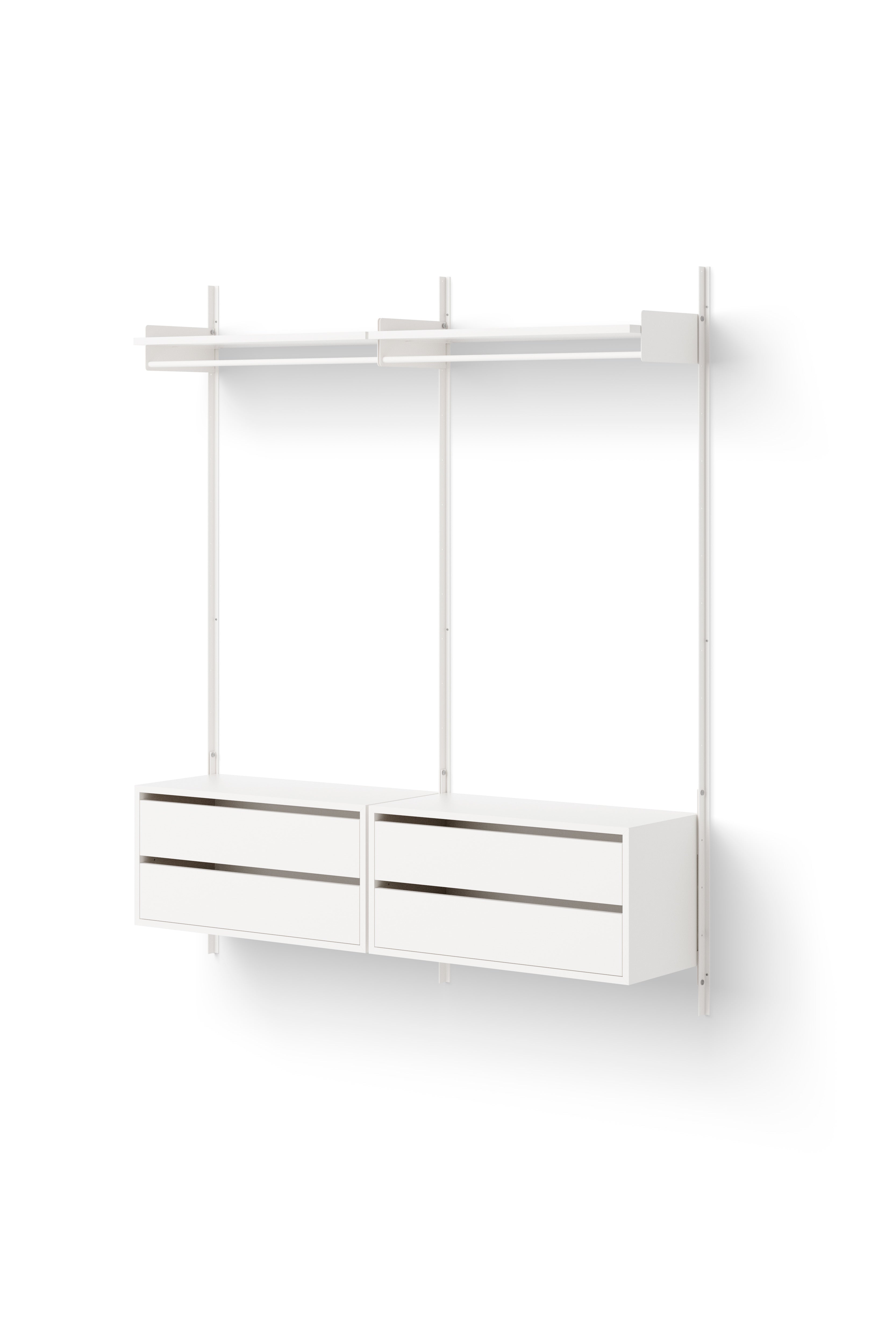 Nástěnná skříňka se zásuvkami NEW WORKS bílá