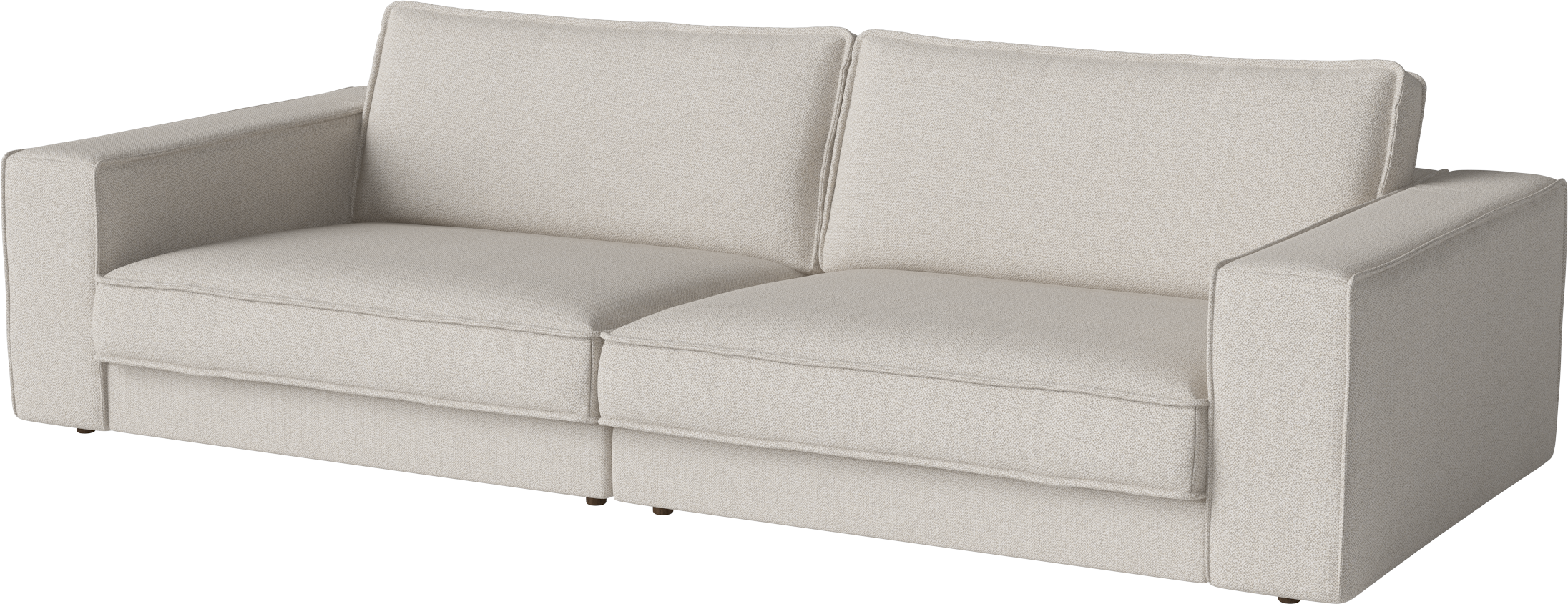 2-module sofa upholstered Noora black base