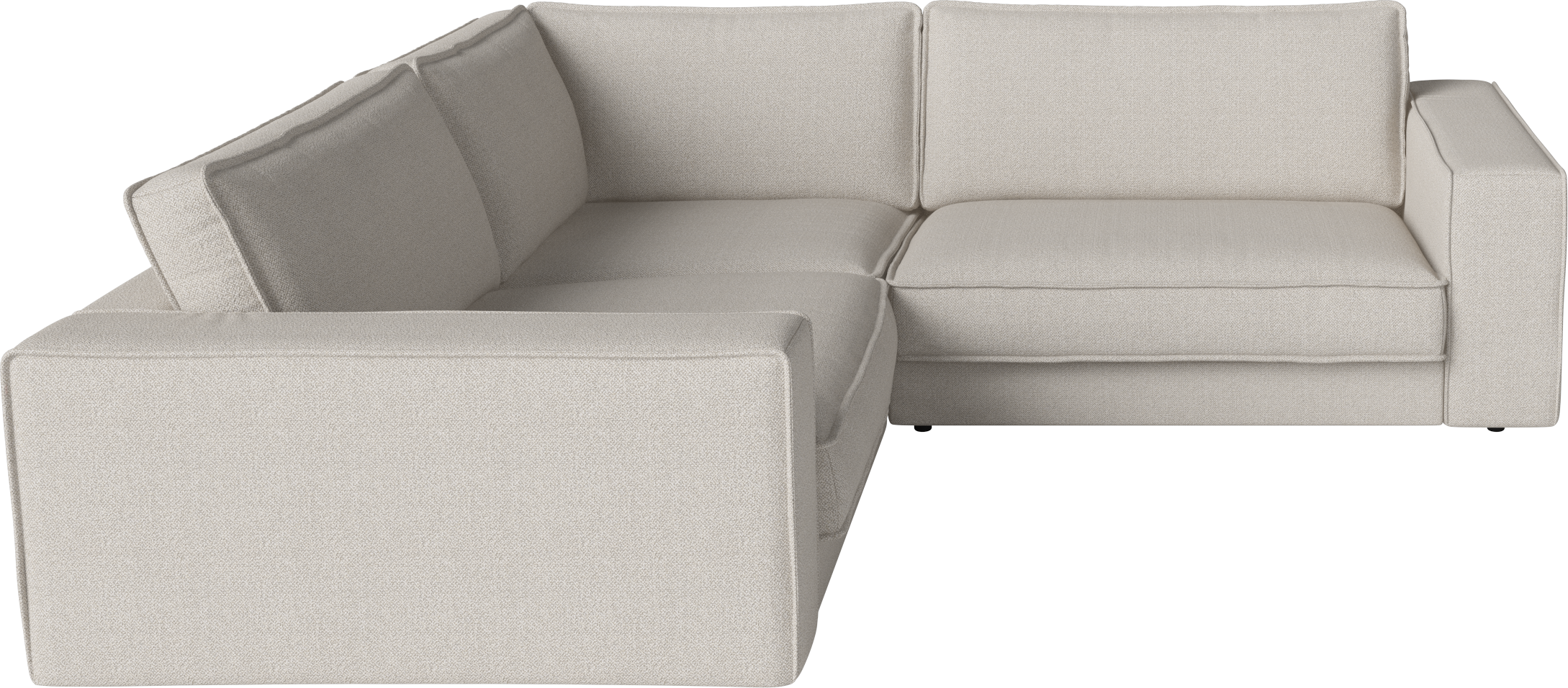 Symmetrical corner 3-modular upholstered noora whitening base