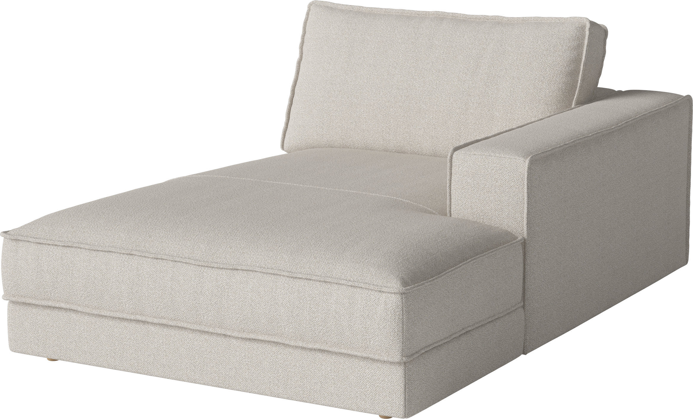 NOORA modular sofa - right -handed chaise with a whitened base