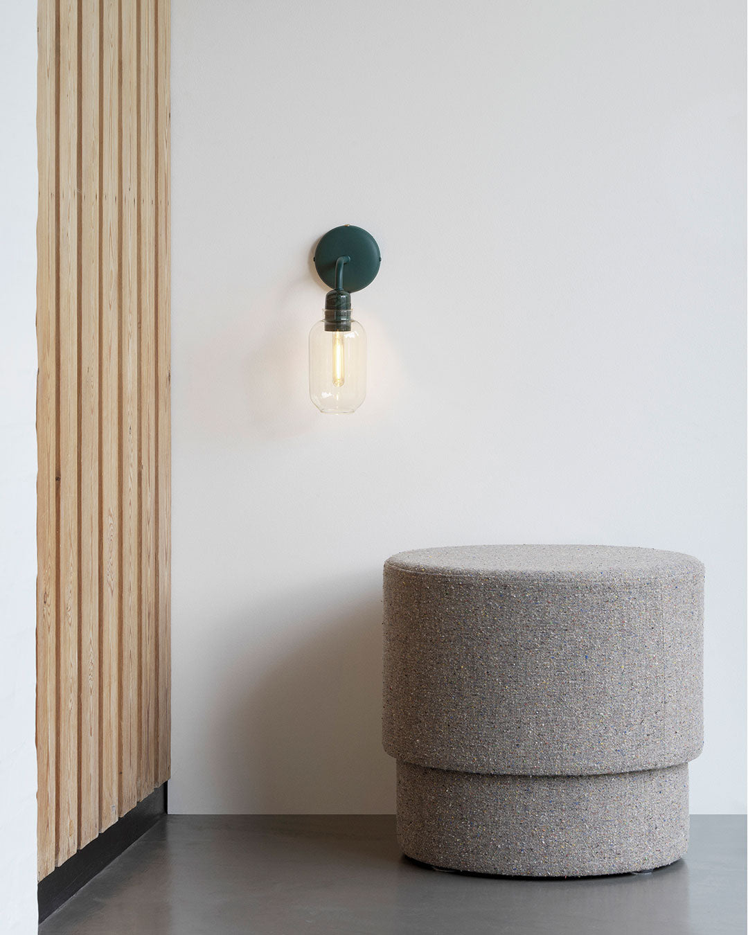 Nástěnná lampa AMP žluté sklo se zeleným mramorem