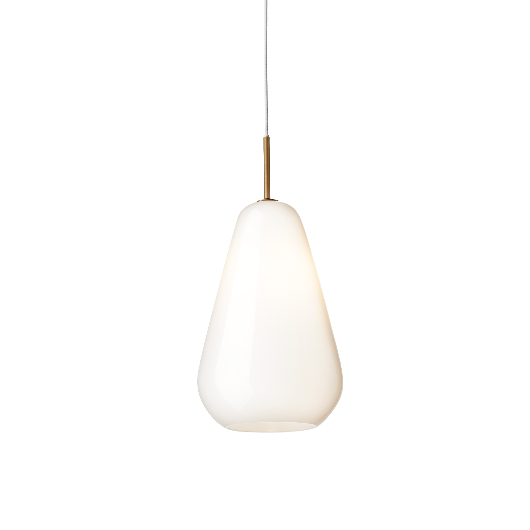 ANOLI Pendant Lamp in Gold with Opal Glass