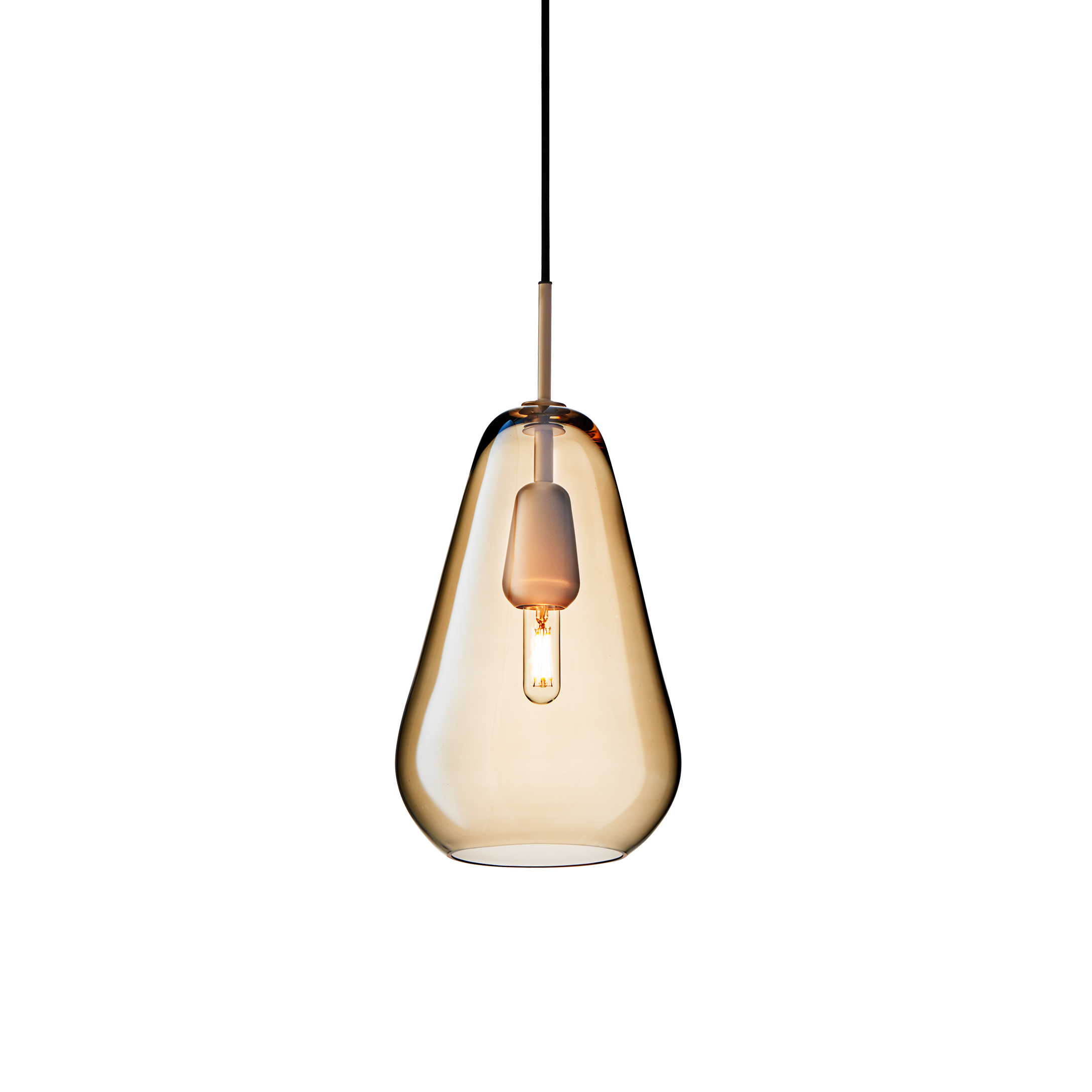 ANOLI Pendant Lamp in Gold with Gold Glass