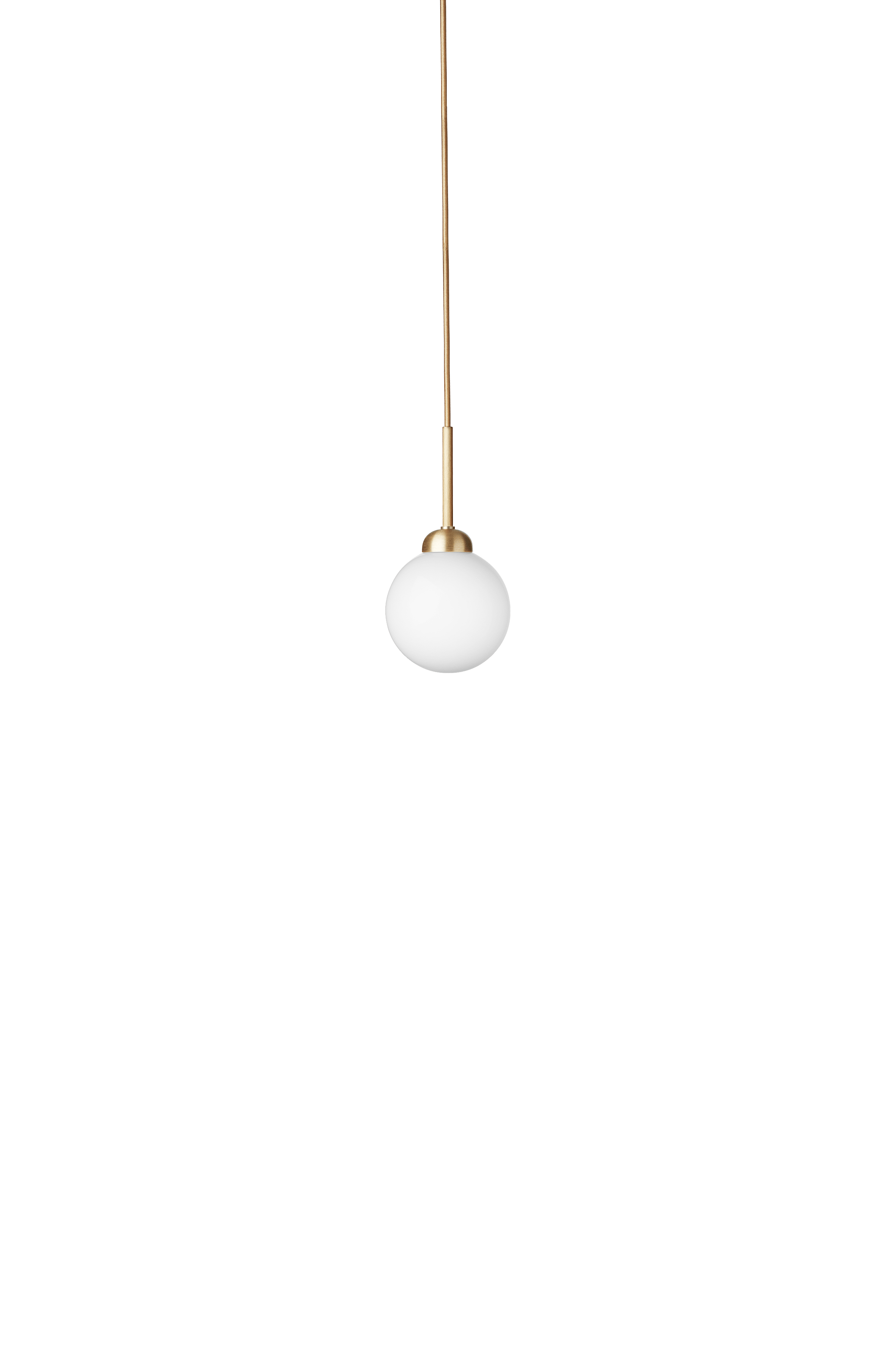 Závěsná lampa APIALES mosazná s opálovým sklem