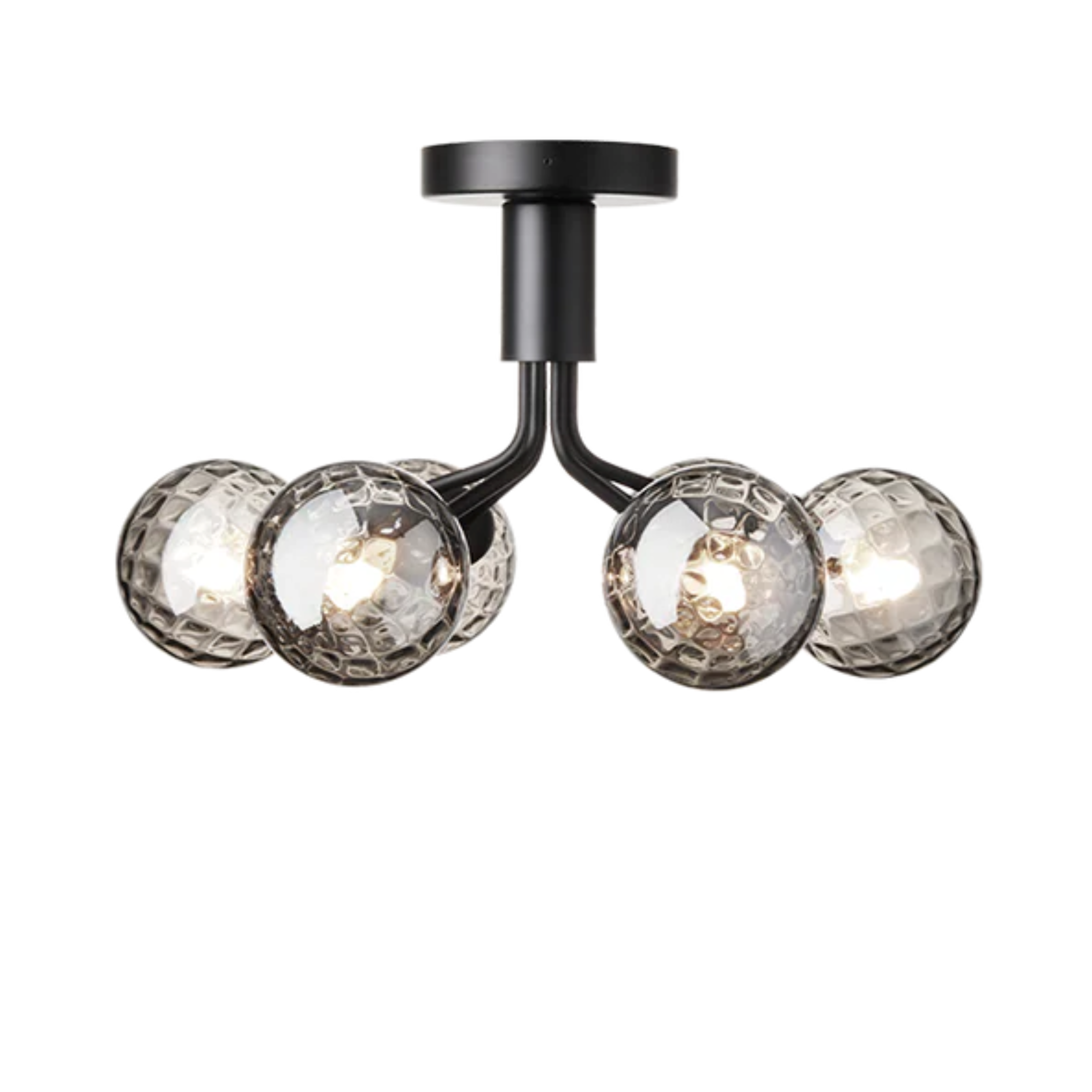 Lampa stropní APIALES 6 černá s černým sklem