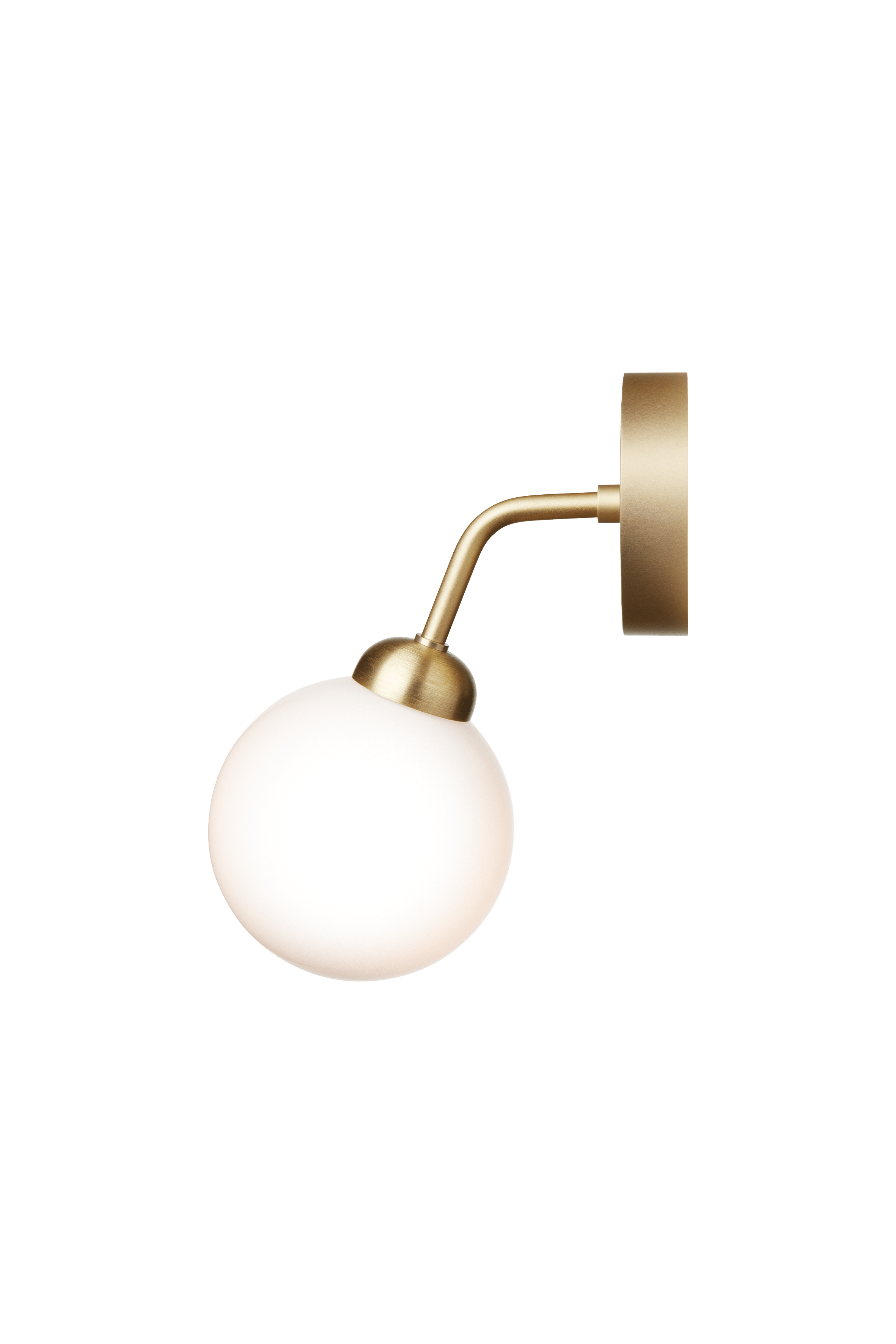 Lampa ścienna APIALES mosiężny z opalowym szkłem – Nuura