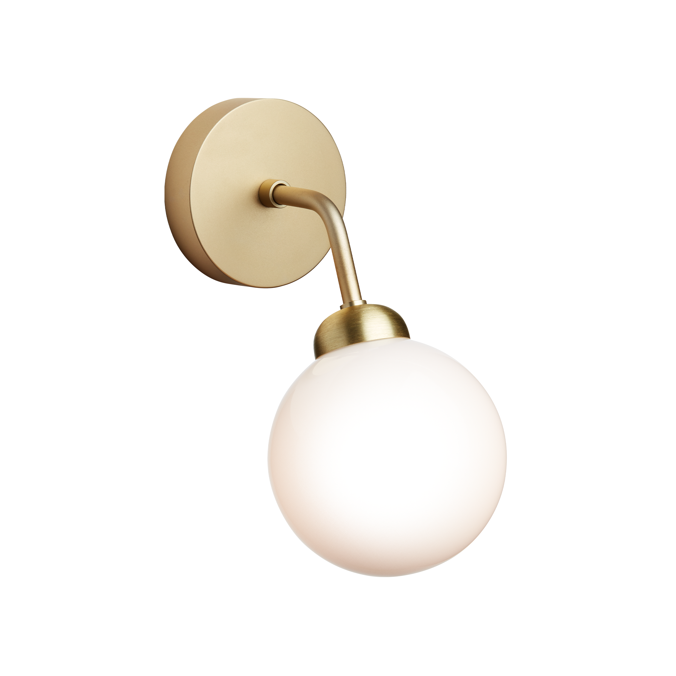 Lampa ścienna APIALES mosiężny z opalowym szkłem – Nuura