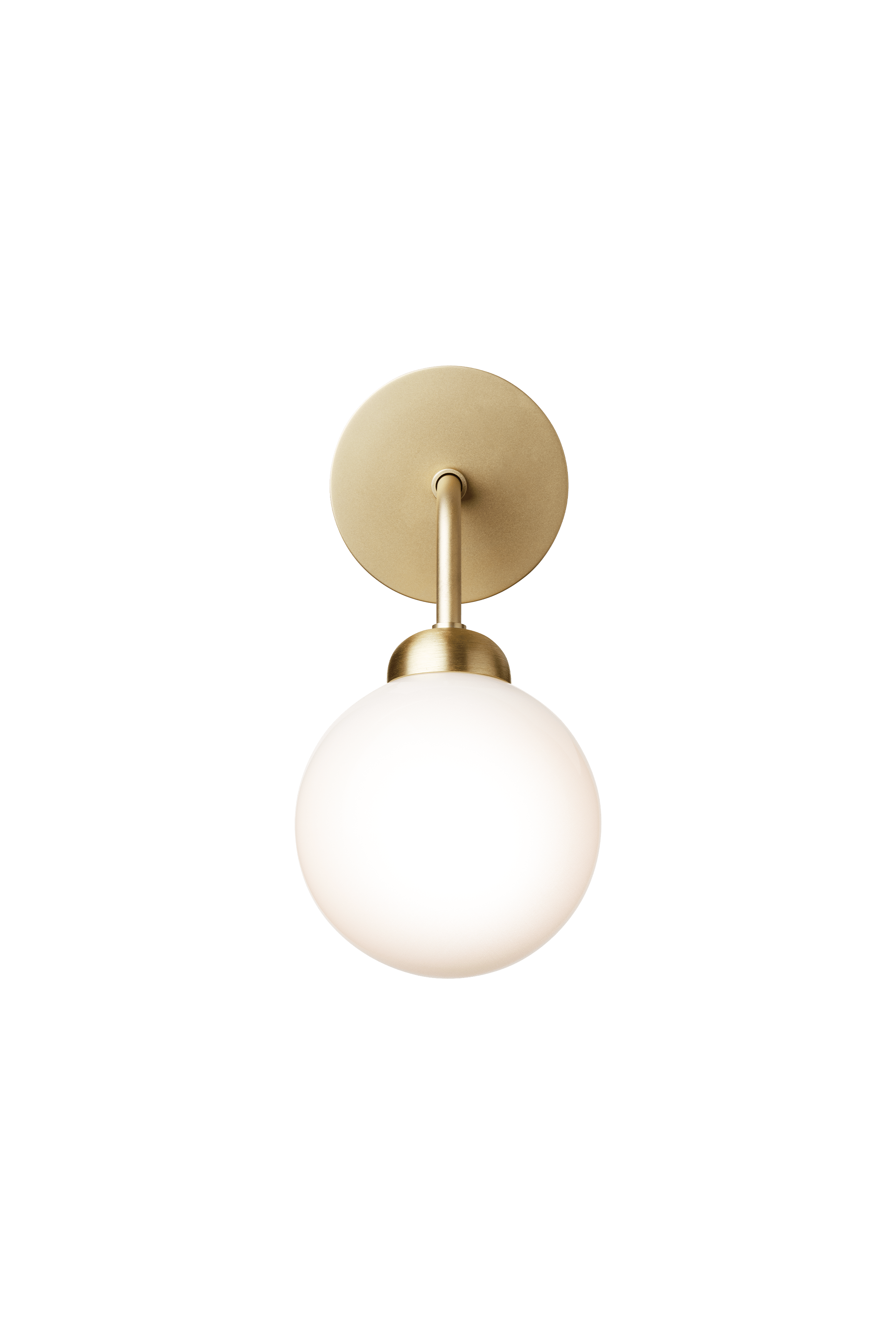 Lampa ścienna APIALES mosiężny z opalowym szkłem – Nuura