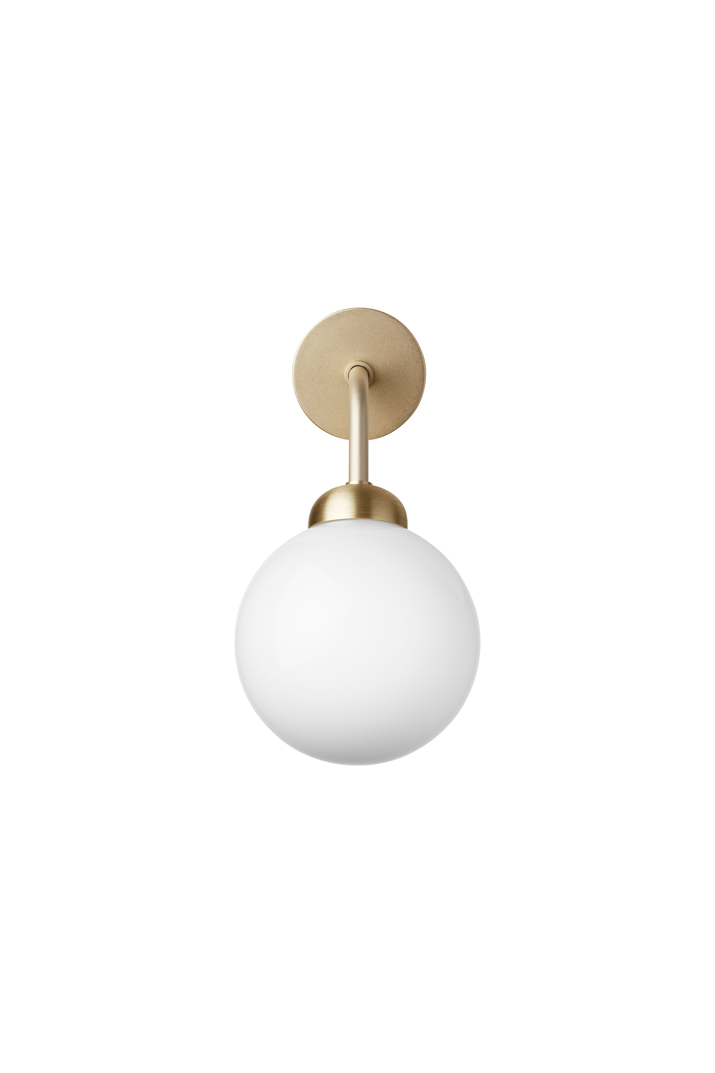 Lampa ścienna APIALES mosiężny z opalowym szkłem – Nuura