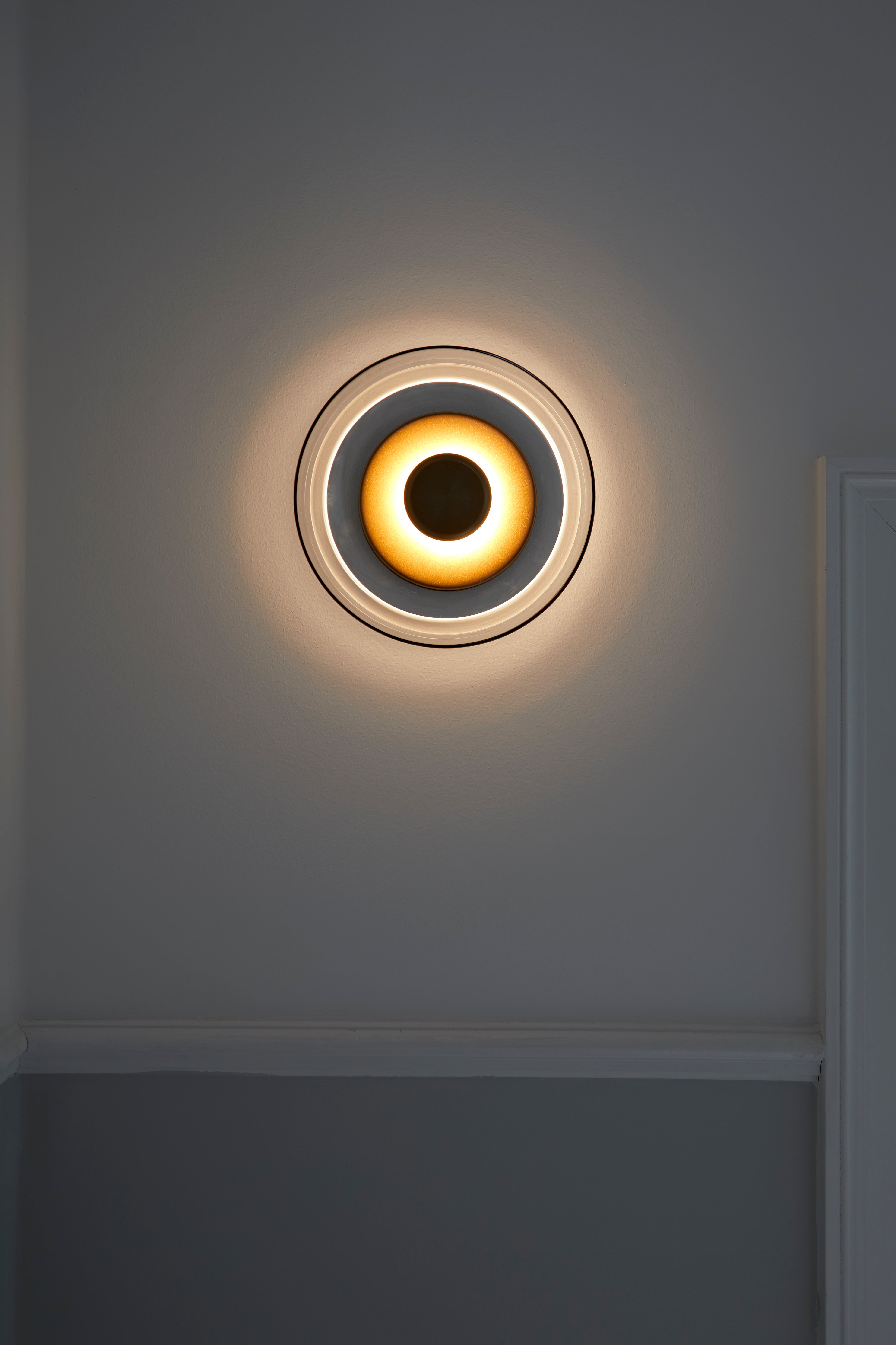 Nástěnná lampa BLOSSI zlatá s transparentním sklem