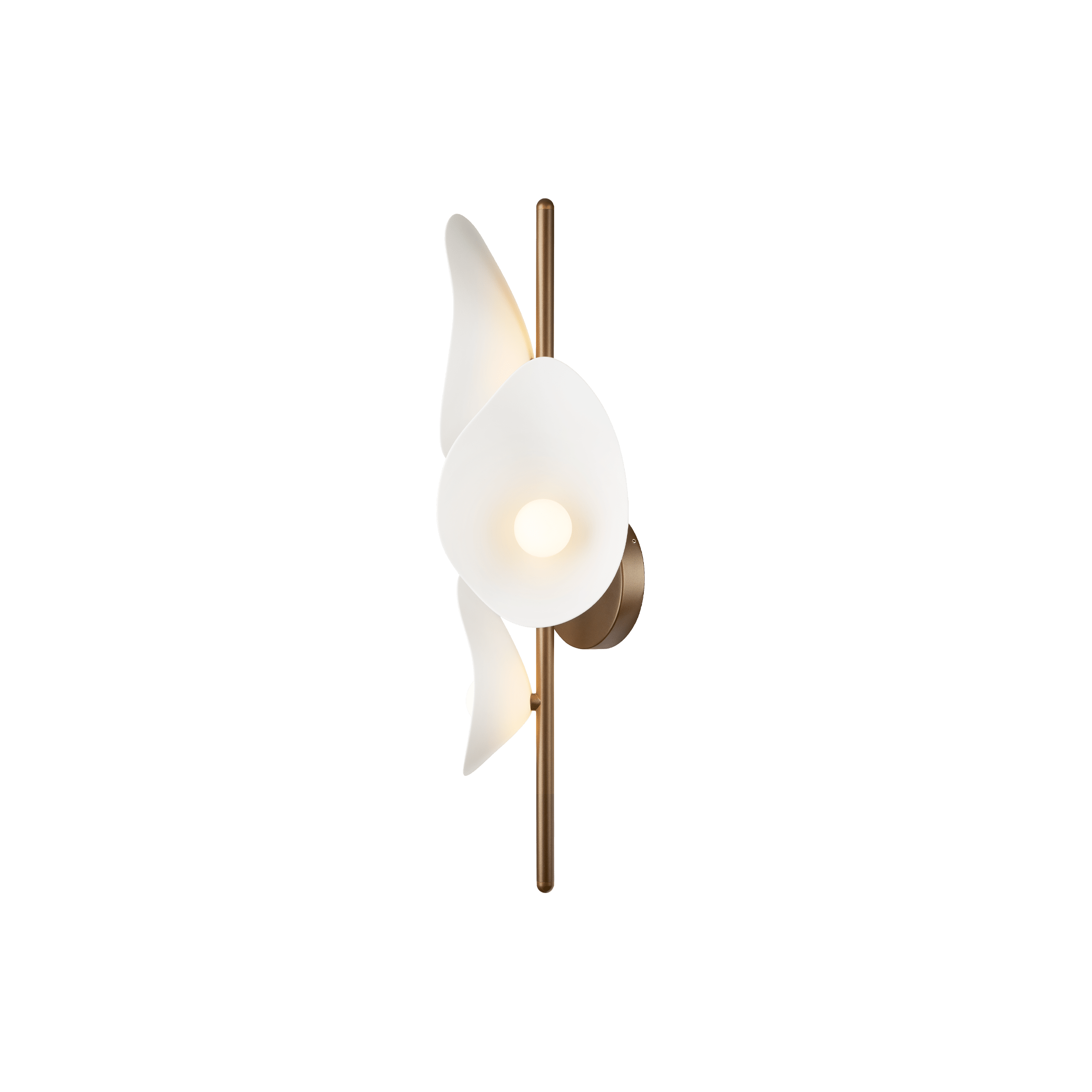 Nástěnná lampa FLORII 3 tmavě hnědá s bílou