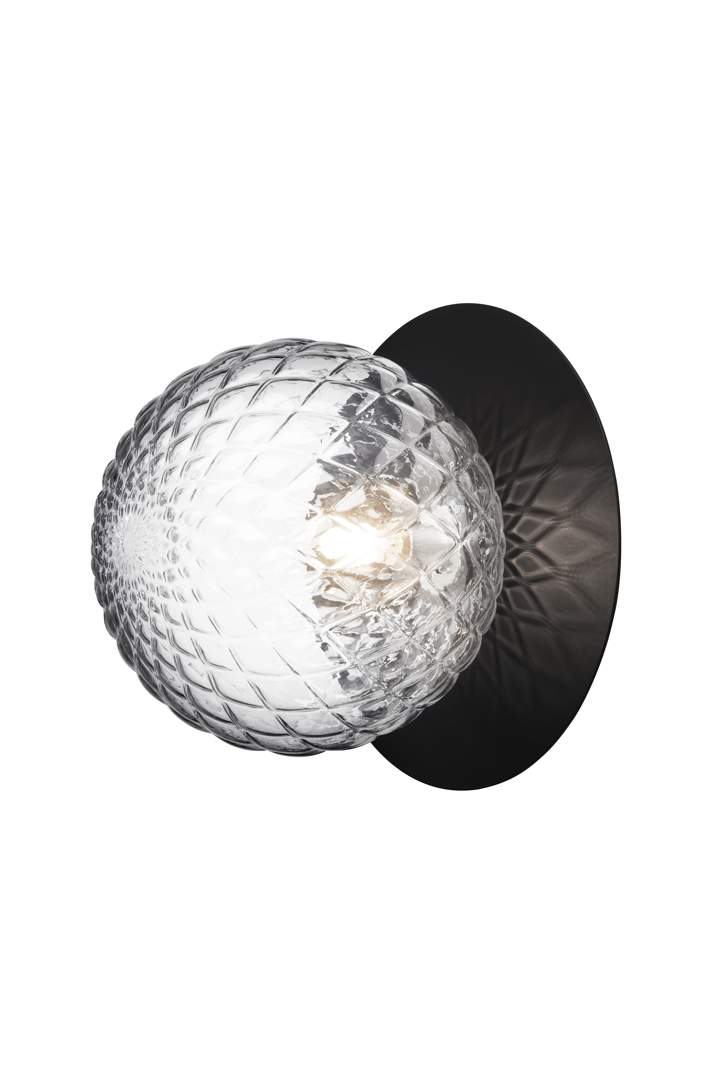LIILA Black Recessed Wall Sconce with Transparent Glass