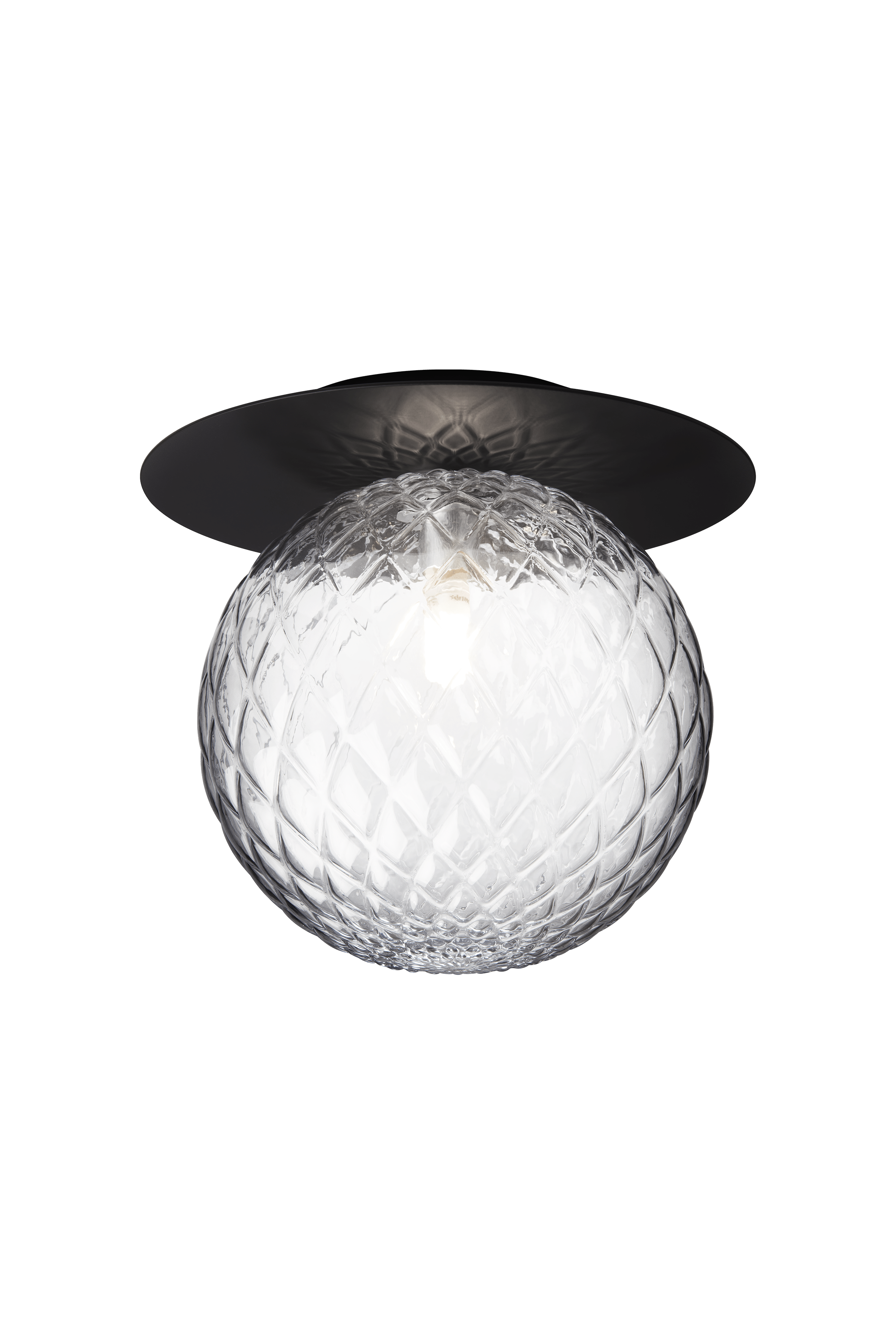 LIILA Black Recessed Wall Sconce with Transparent Glass