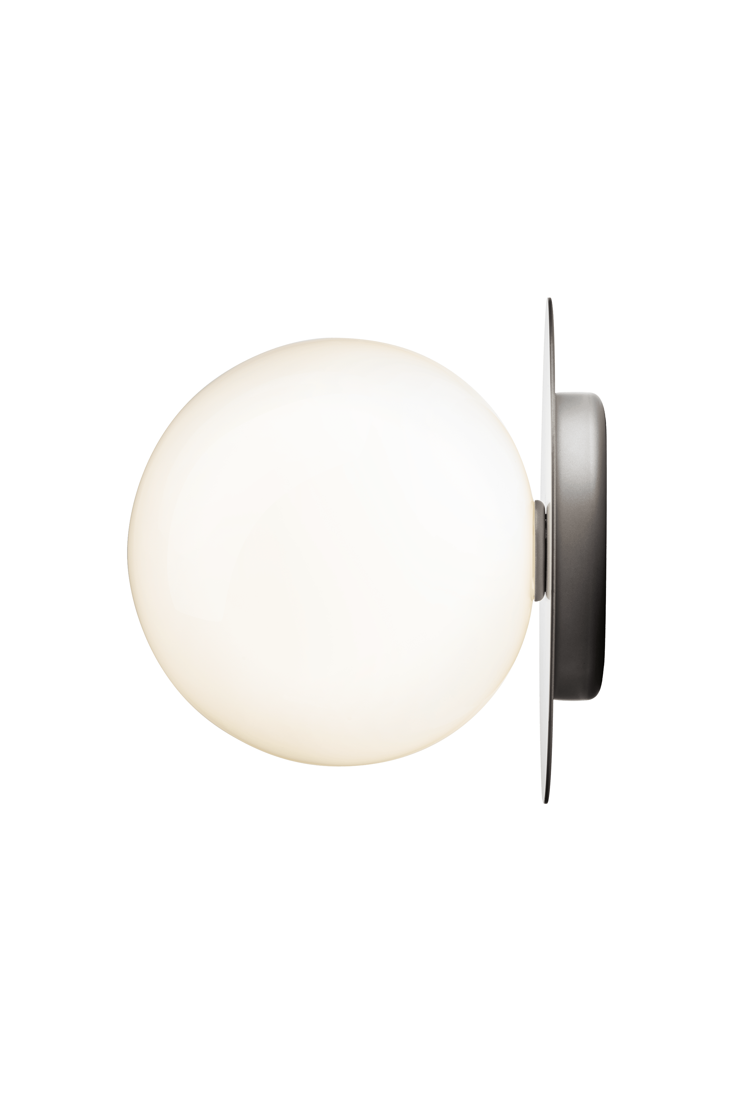Zapuštěná nástěnná lampa LIILA stříbrná s opálovým sklem