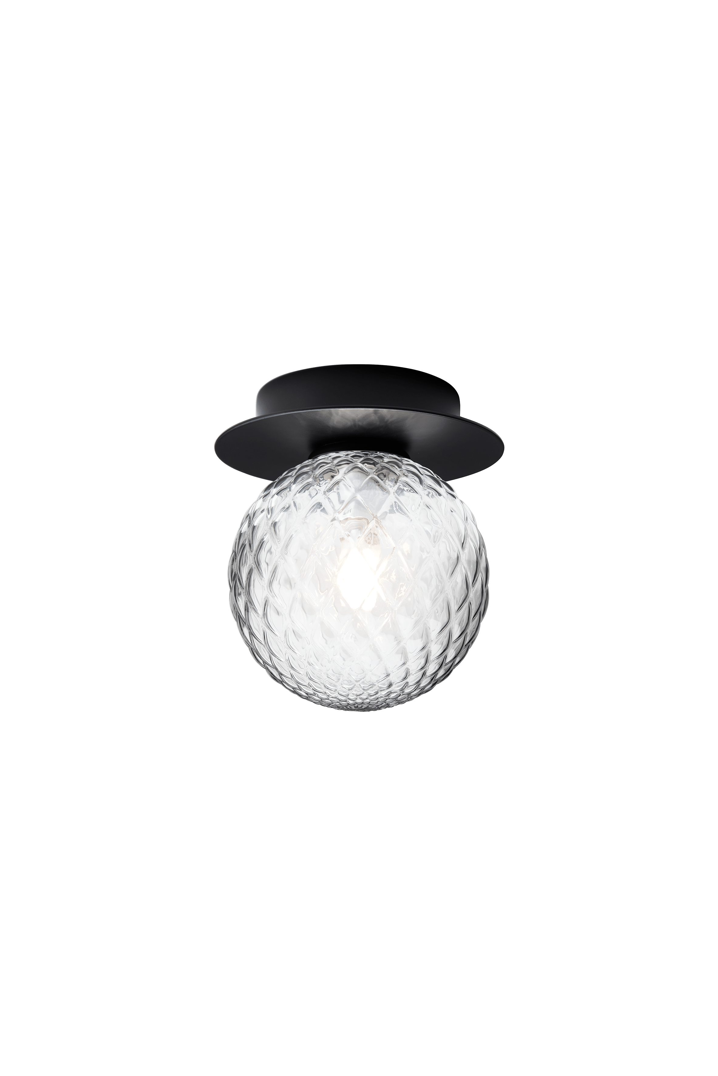 LIILA Black Recessed Wall Sconce with Transparent Glass
