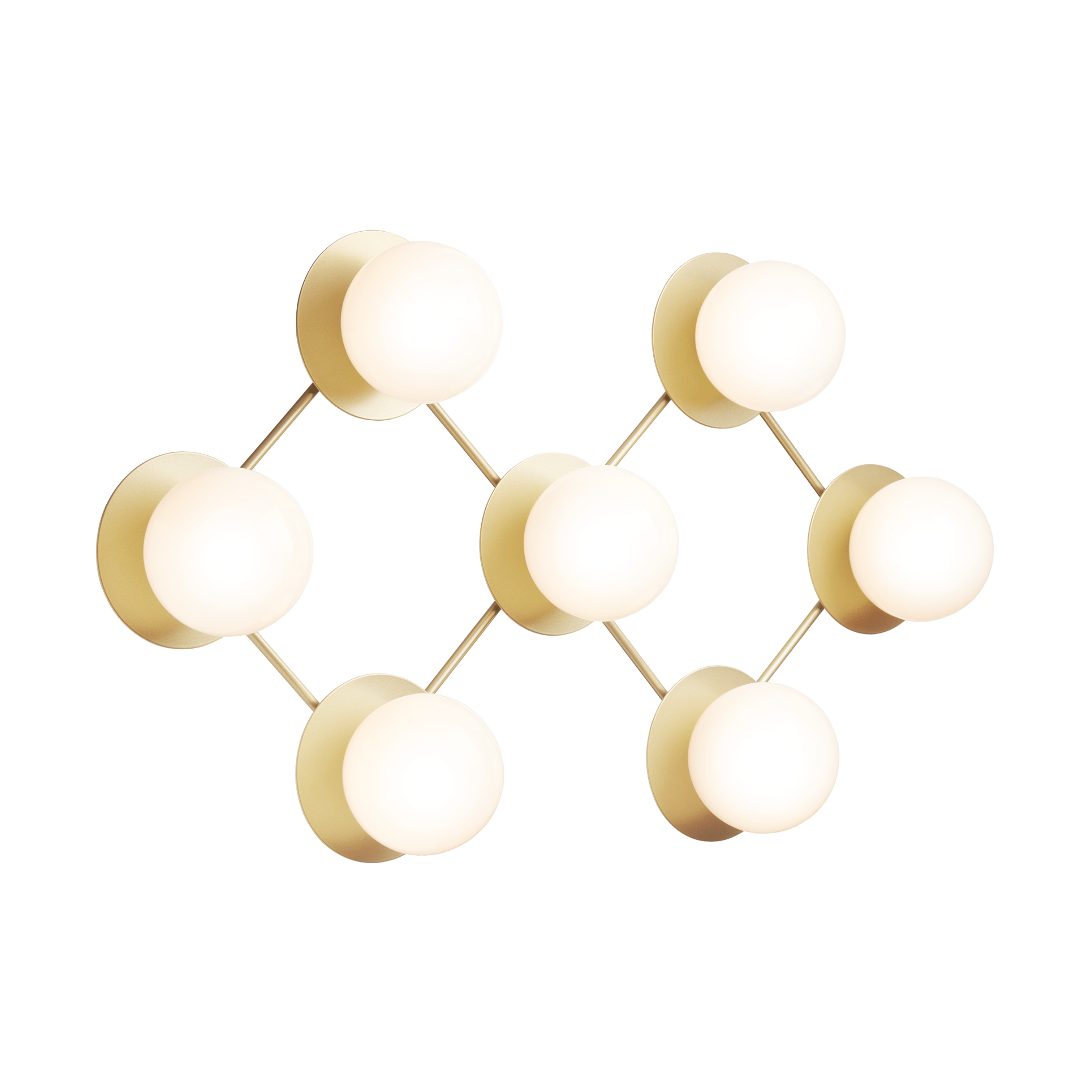 LIILA Wall Lamp 7 Gold with Opal Glass