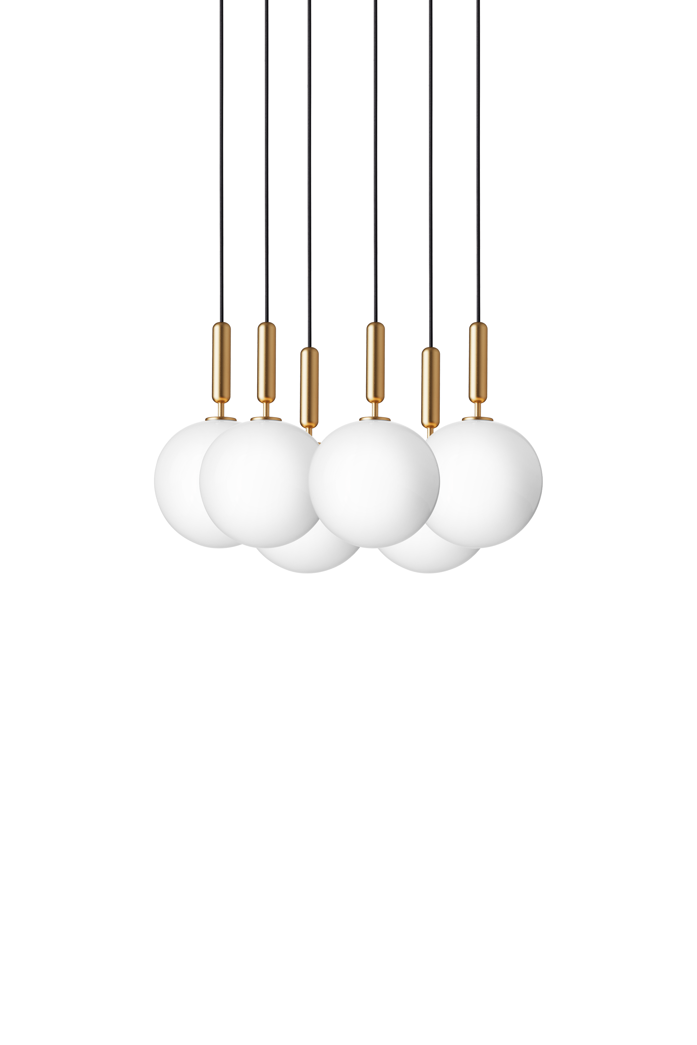 MIIRA 6 Pendant Lamp in Brass with Opal Glass
