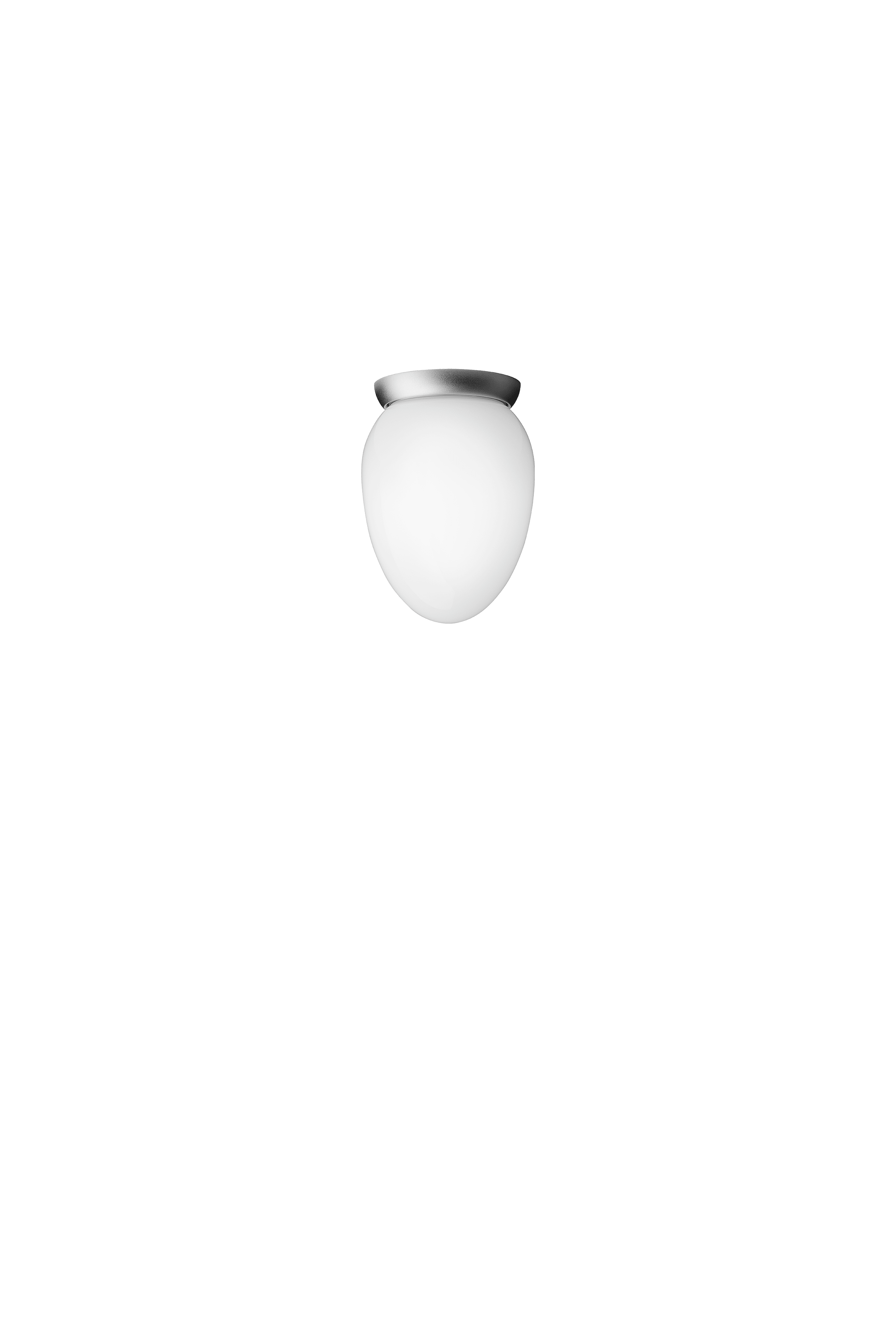 Lampa sufitowa RIZZATTO 171 srebrny metal z opalowym szkłem – styl minimalistyczny