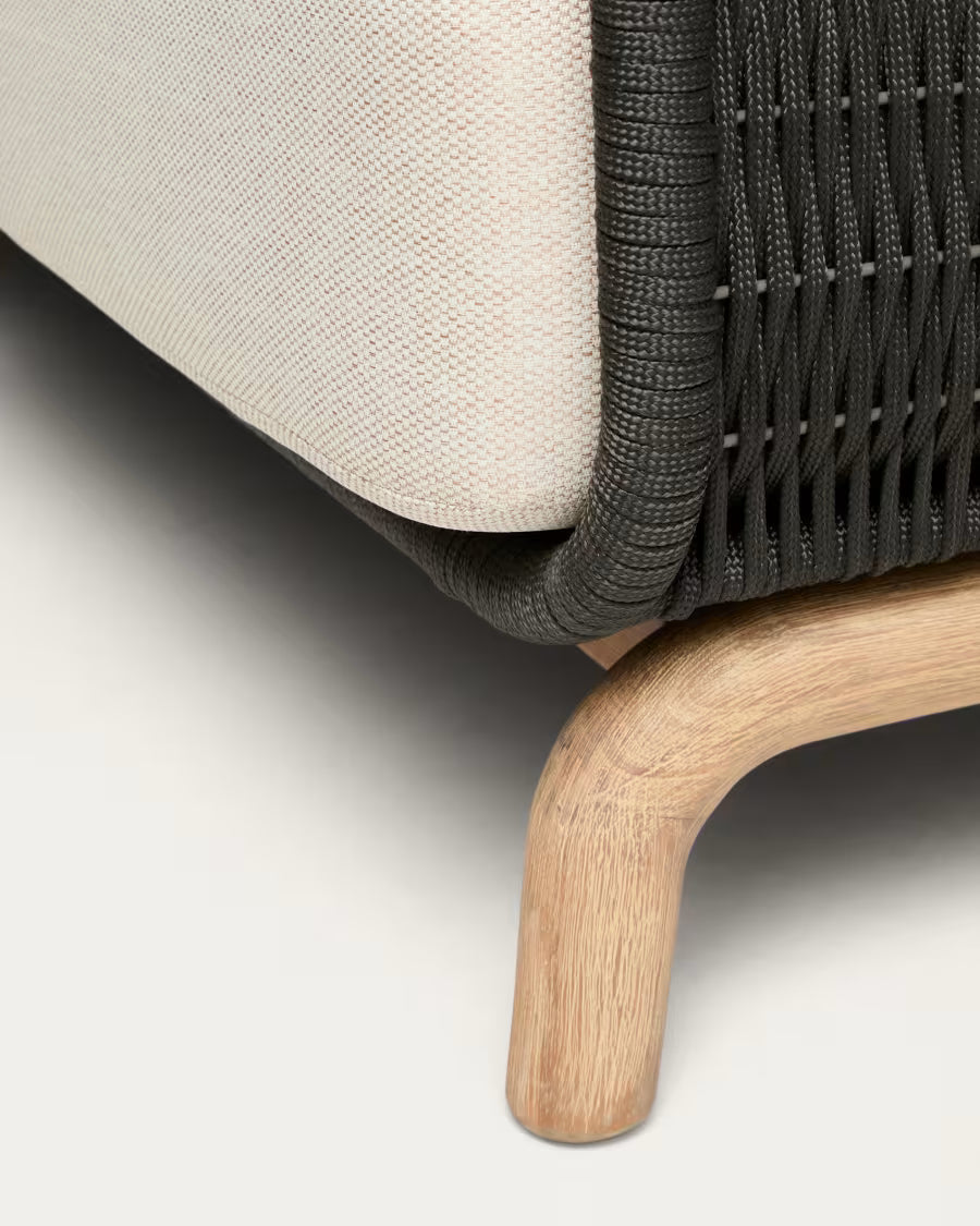 Zahradní sofa pro 2 osoby ALIPA béžová s černou