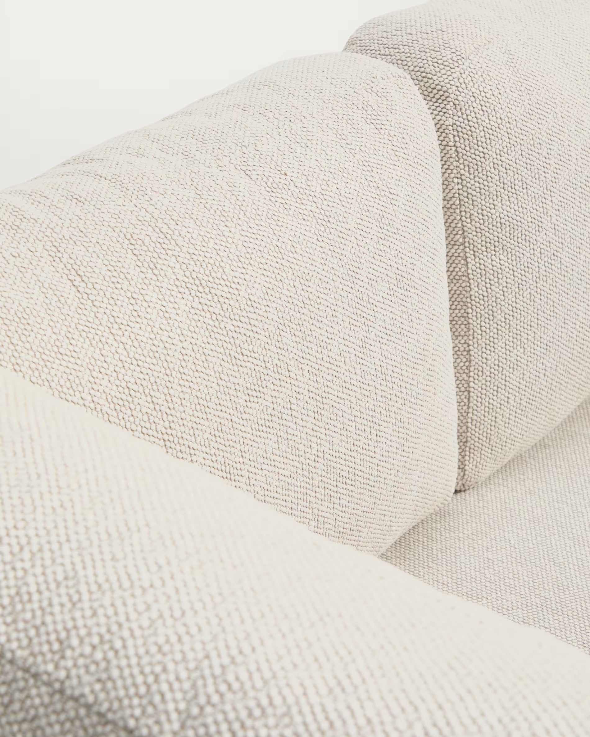 NERANO Light Beige 3-Seater Garden Sofa with Gray Beige Base
