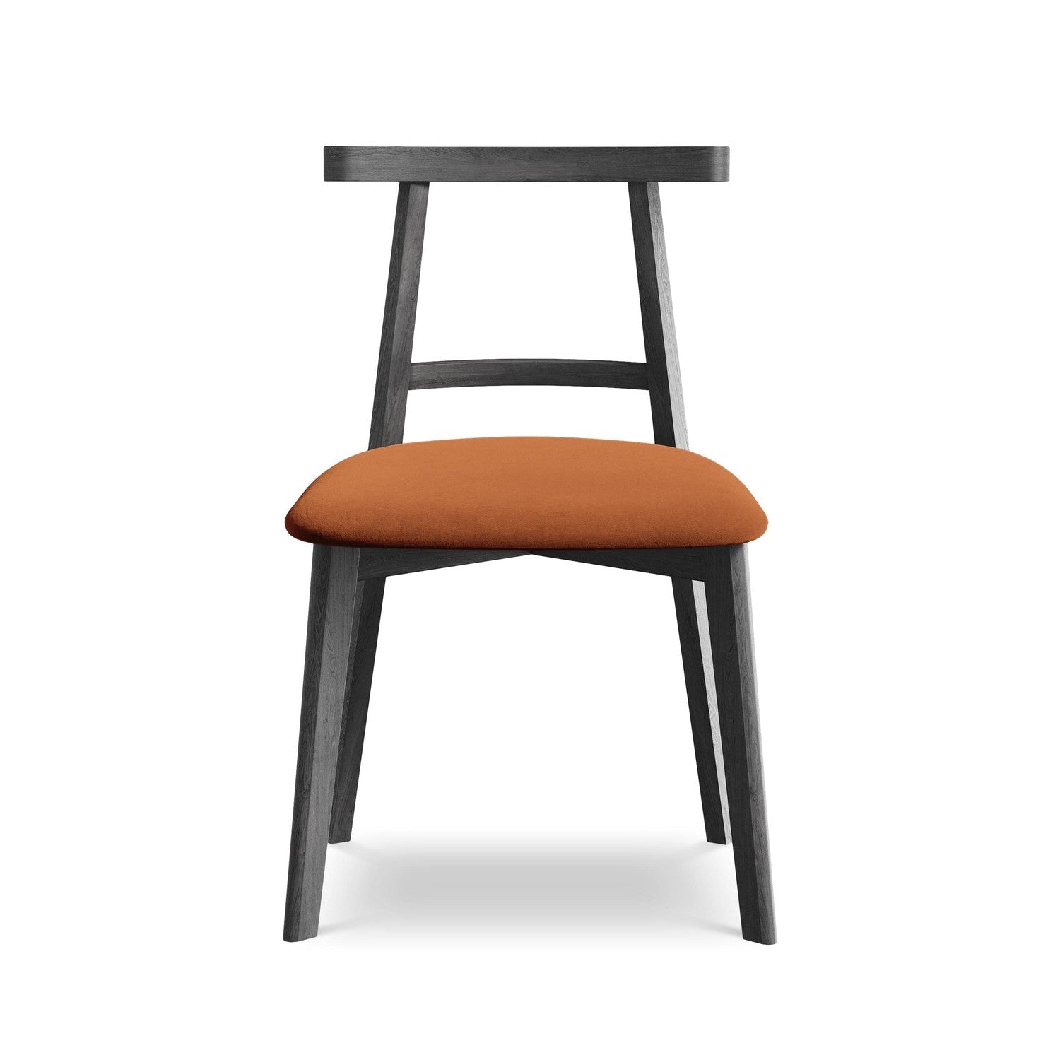 Sametová židle OHELO terakota s černým bukovým podstavcem