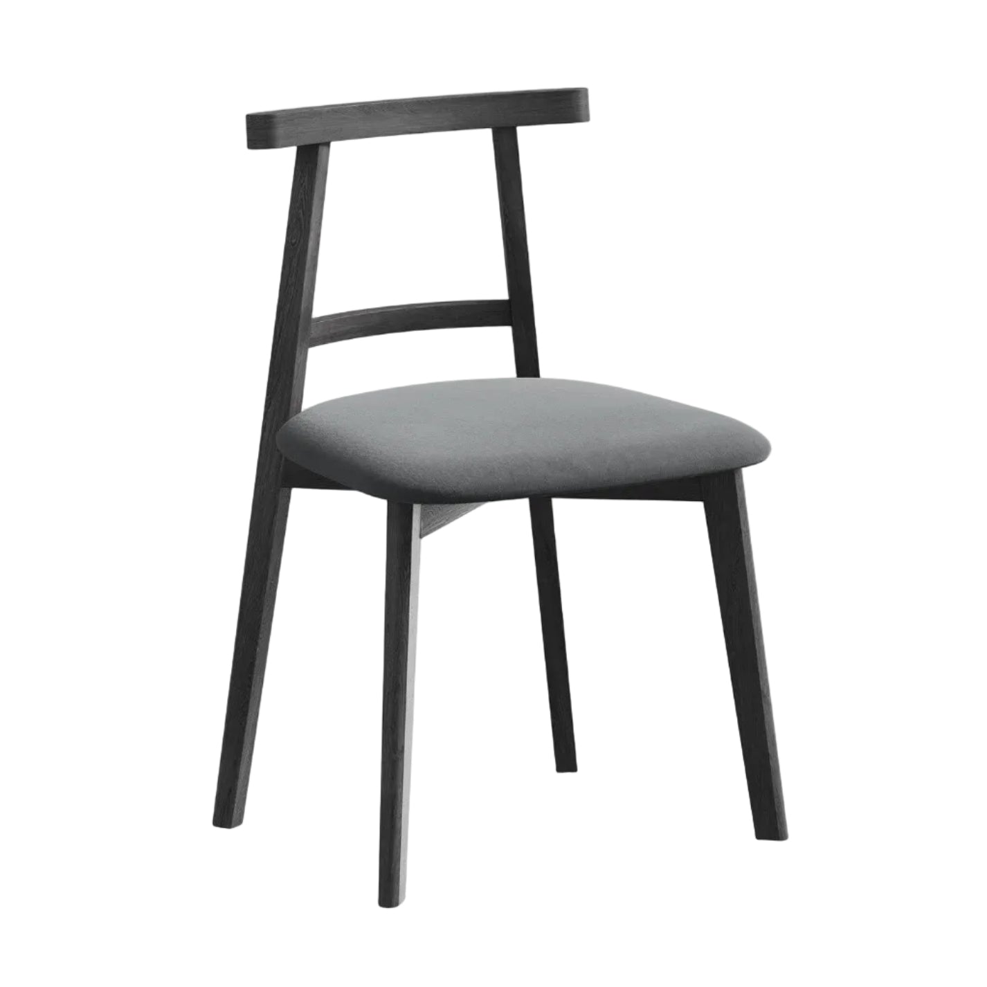 Velvet Chair OHELO Steel Gray with Black Beech Base