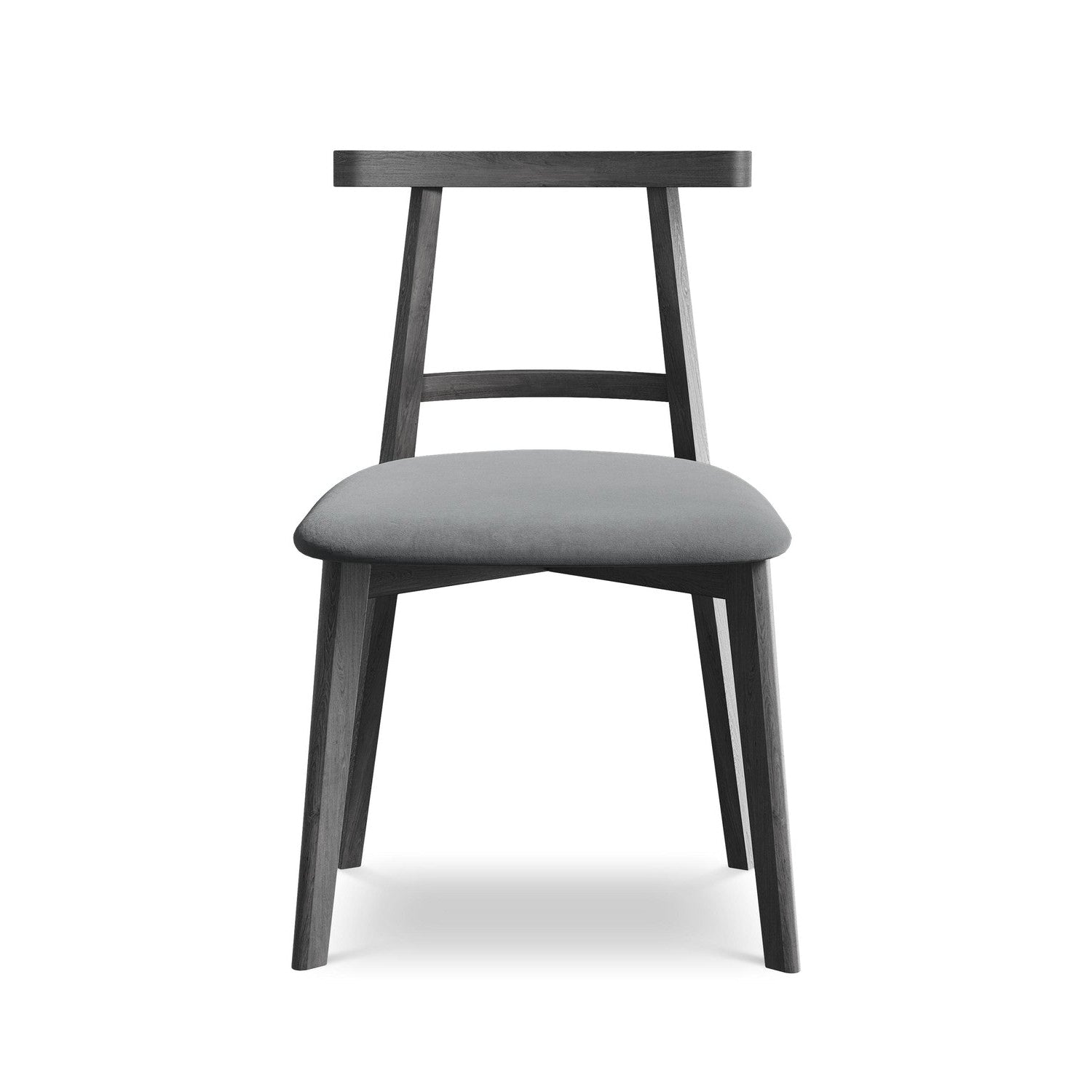 Velvet Chair OHELO Steel Gray with Black Beech Base