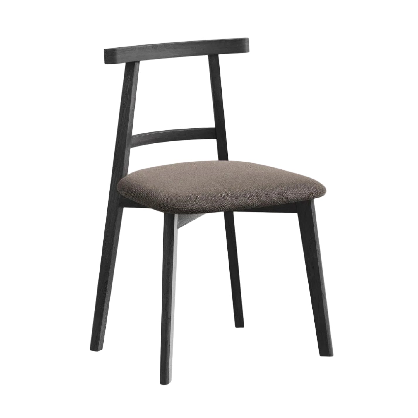 Židle OHELO čokoládový boucle s černým bukovým podstavcem