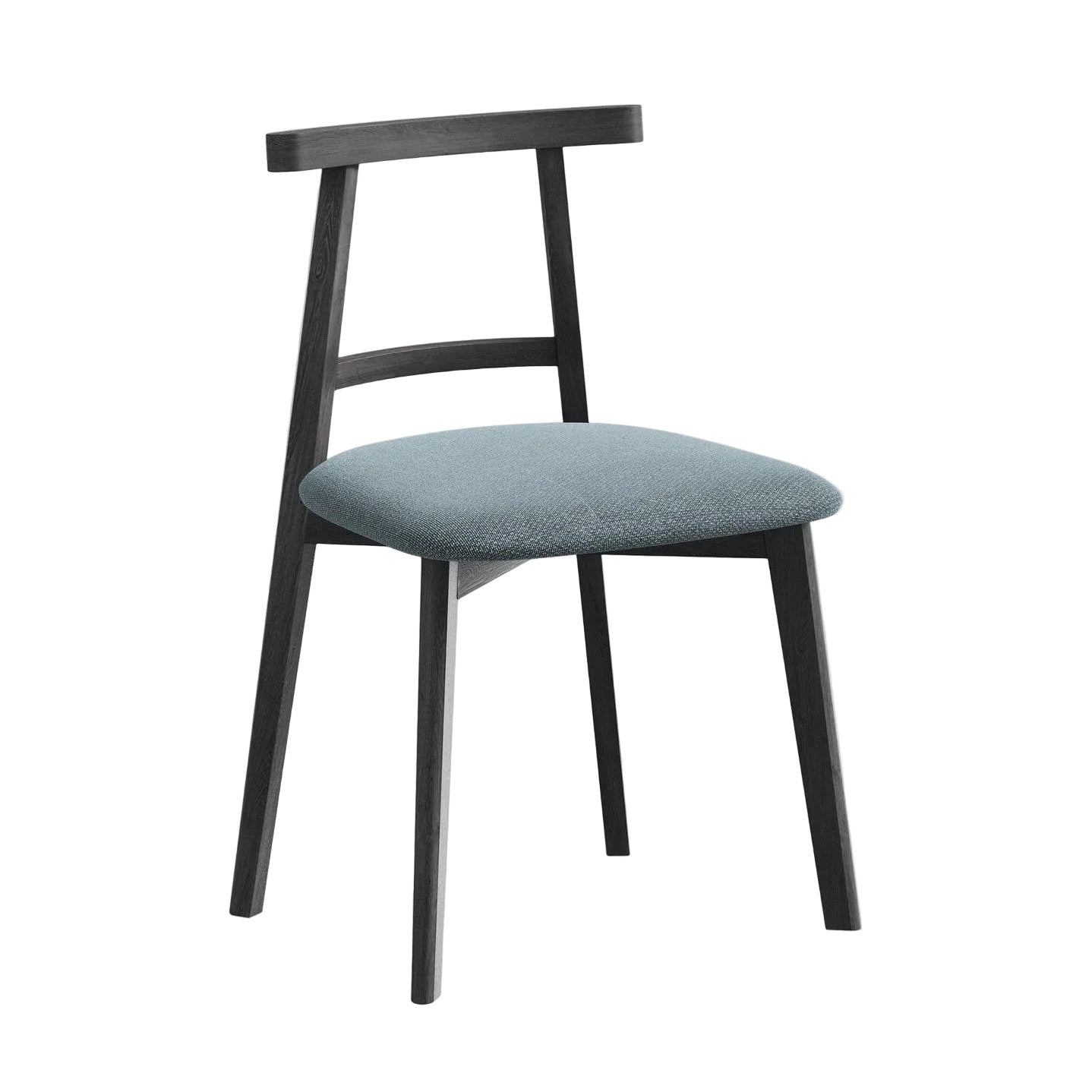 OHELO Chair in Denim Blue Boucle with Black Beech Base