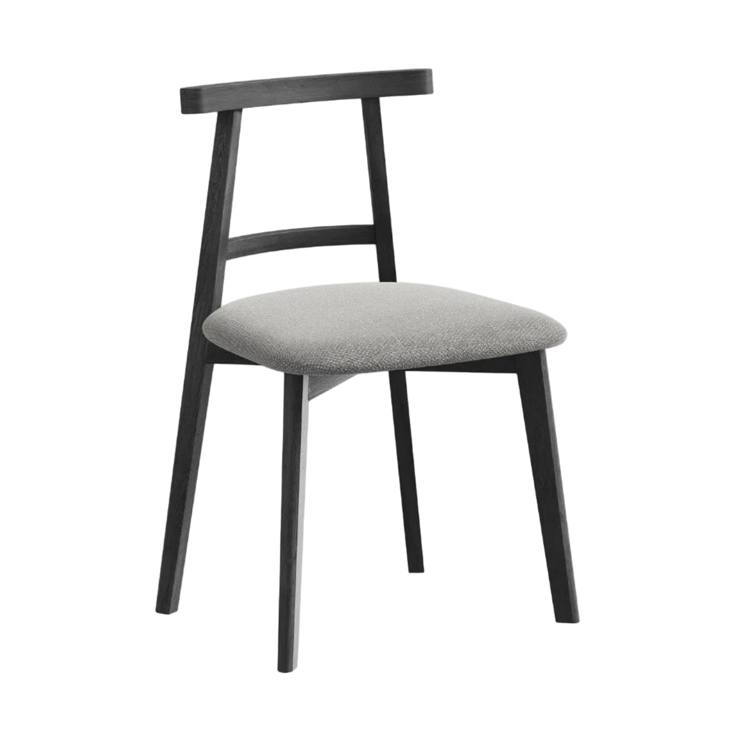 OHELO Chair in Light Gray Boucle with Black Beech Base