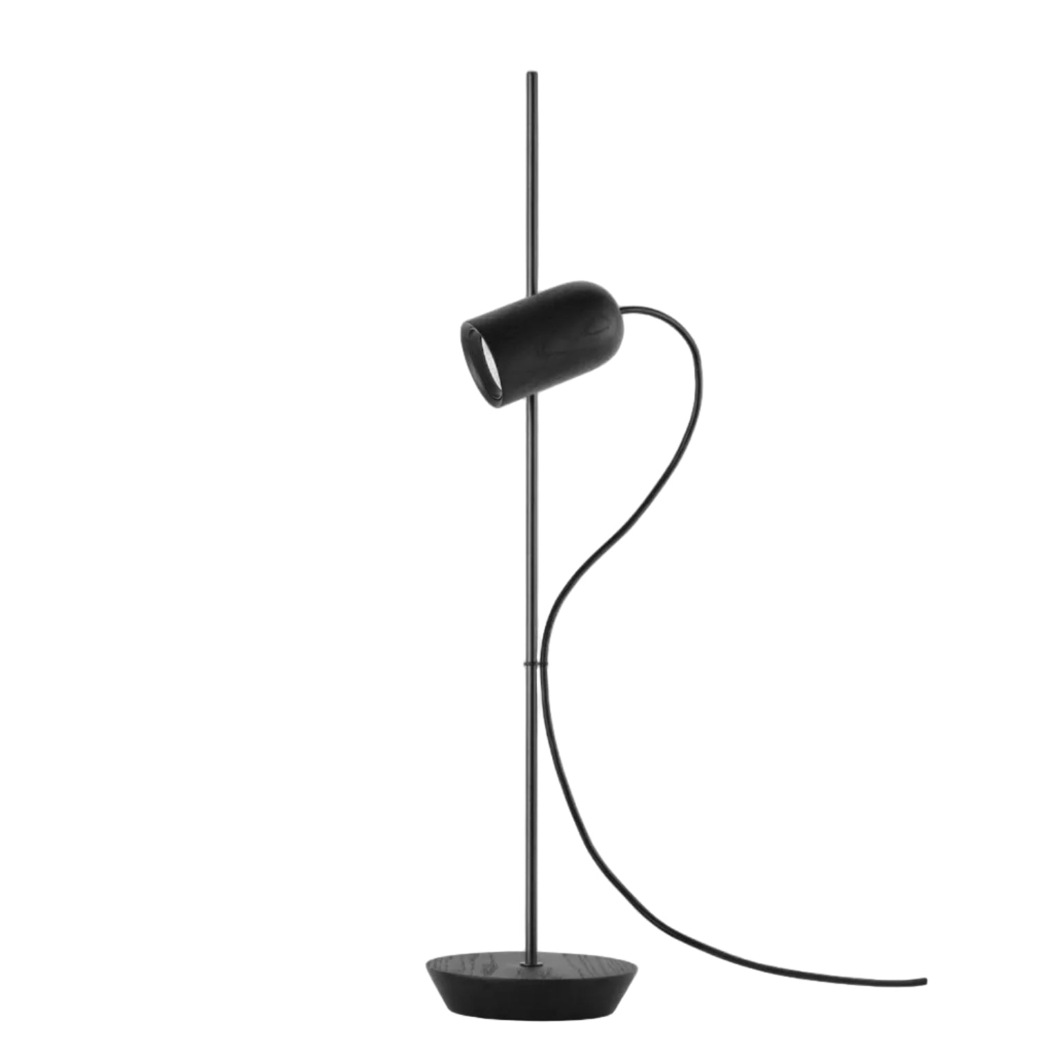 Stolní lampa ONFA černé jasanové dřevo s grafitovým povrchem